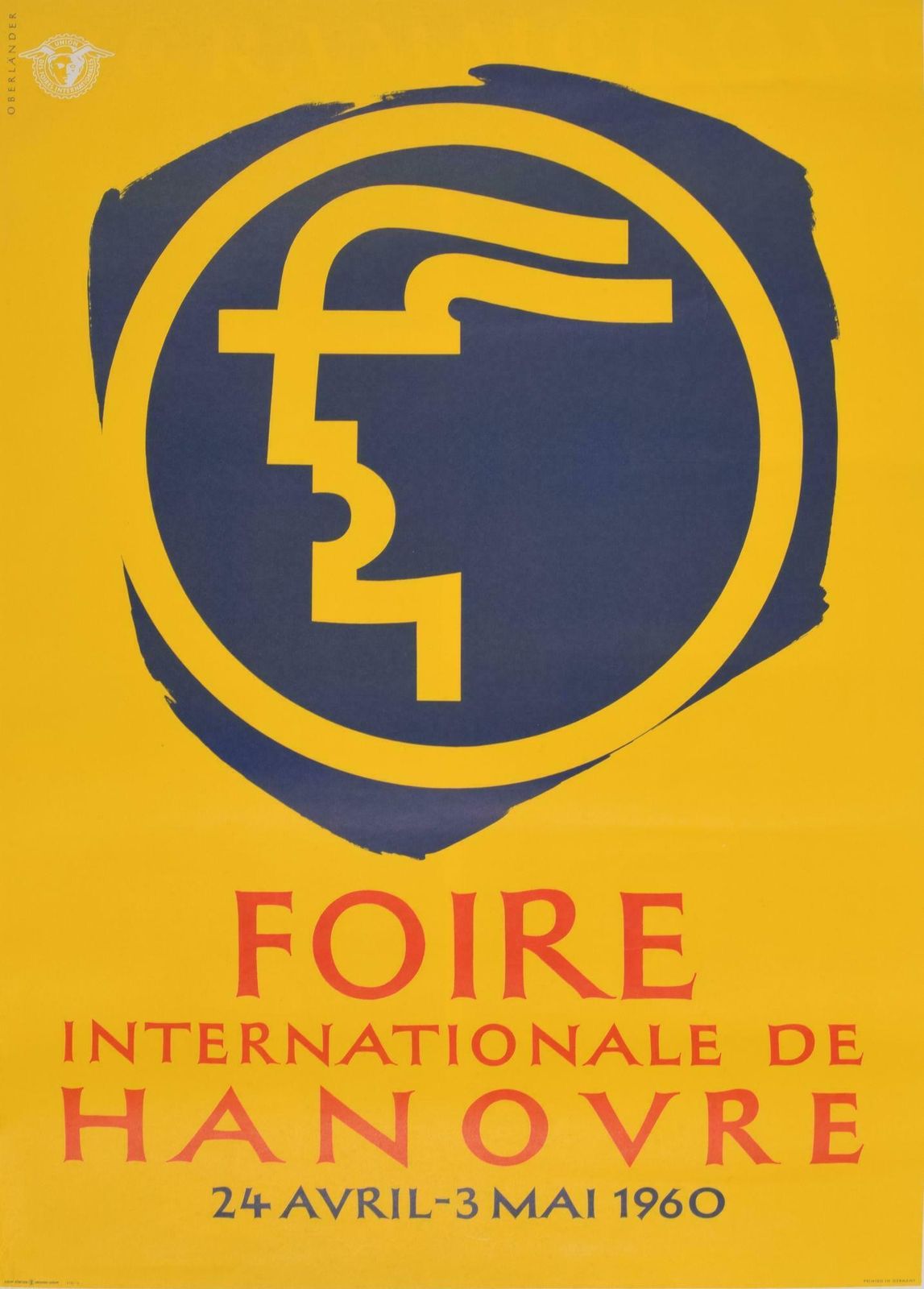 Hanover, Germany Fair Original Vintage Poster Hannover Messe French Text