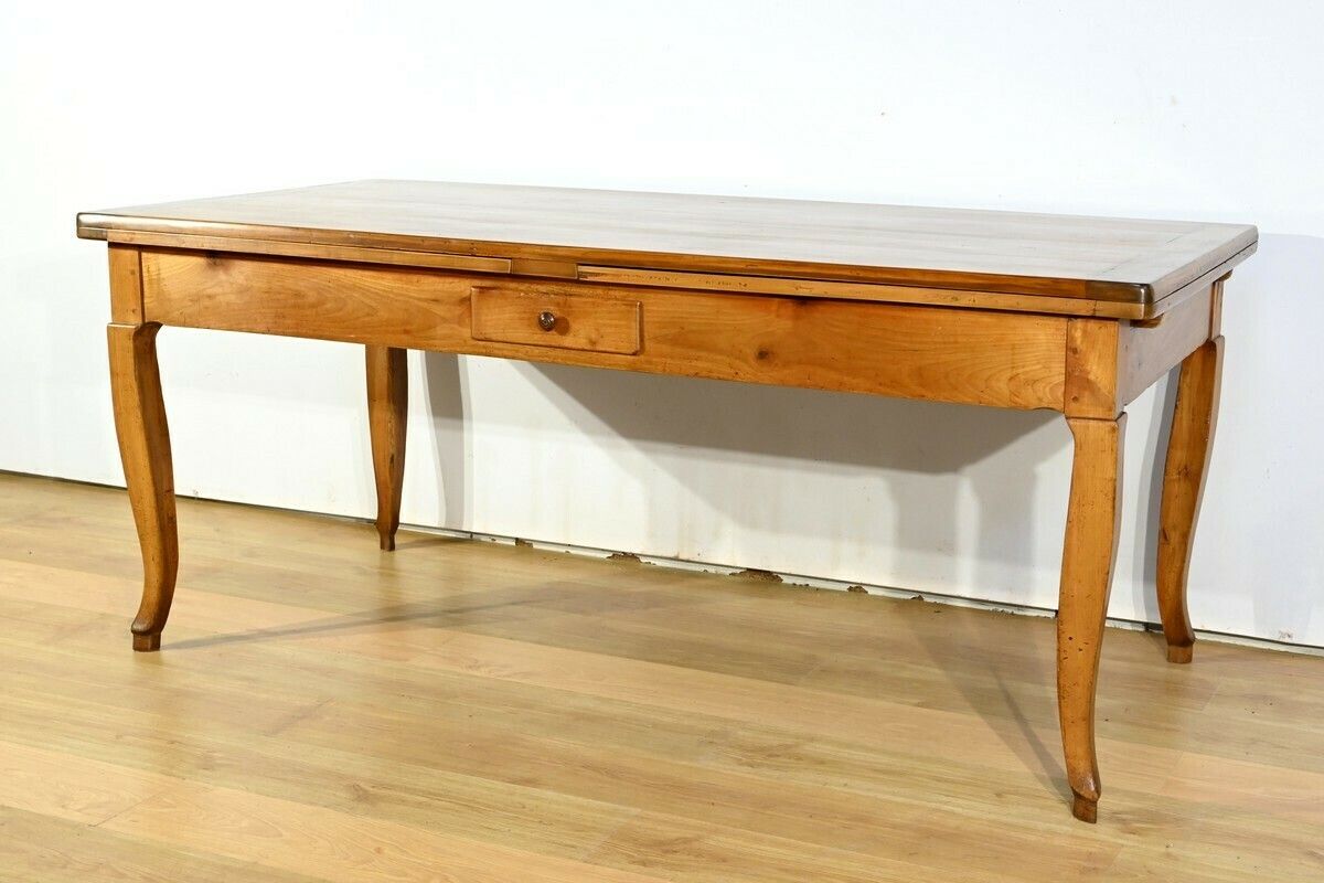 Regional Cherry Wood Table, Louis XV Style – Mid 19th Century photo Furniture
