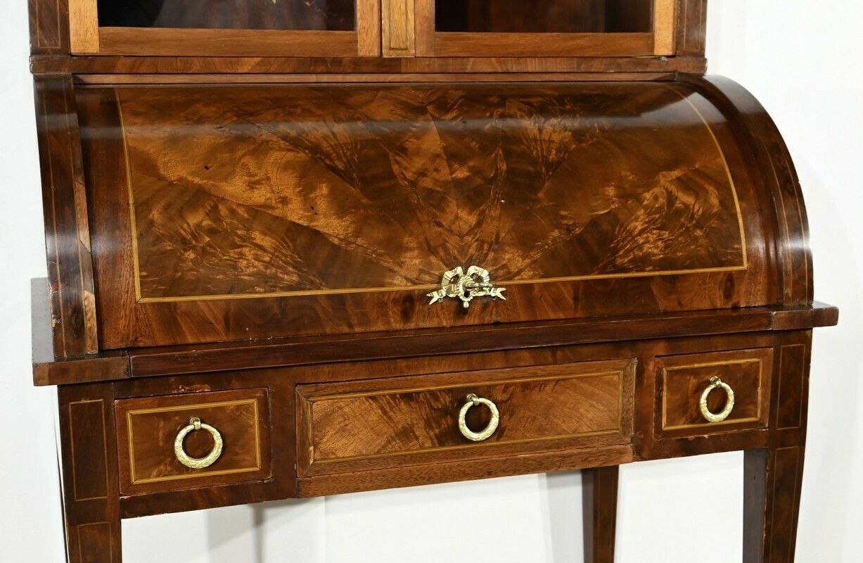 photo vintage Small Bonheur Du Jour Mahogany Desk, Louis XVI/Directory Style – Early 20th Century
