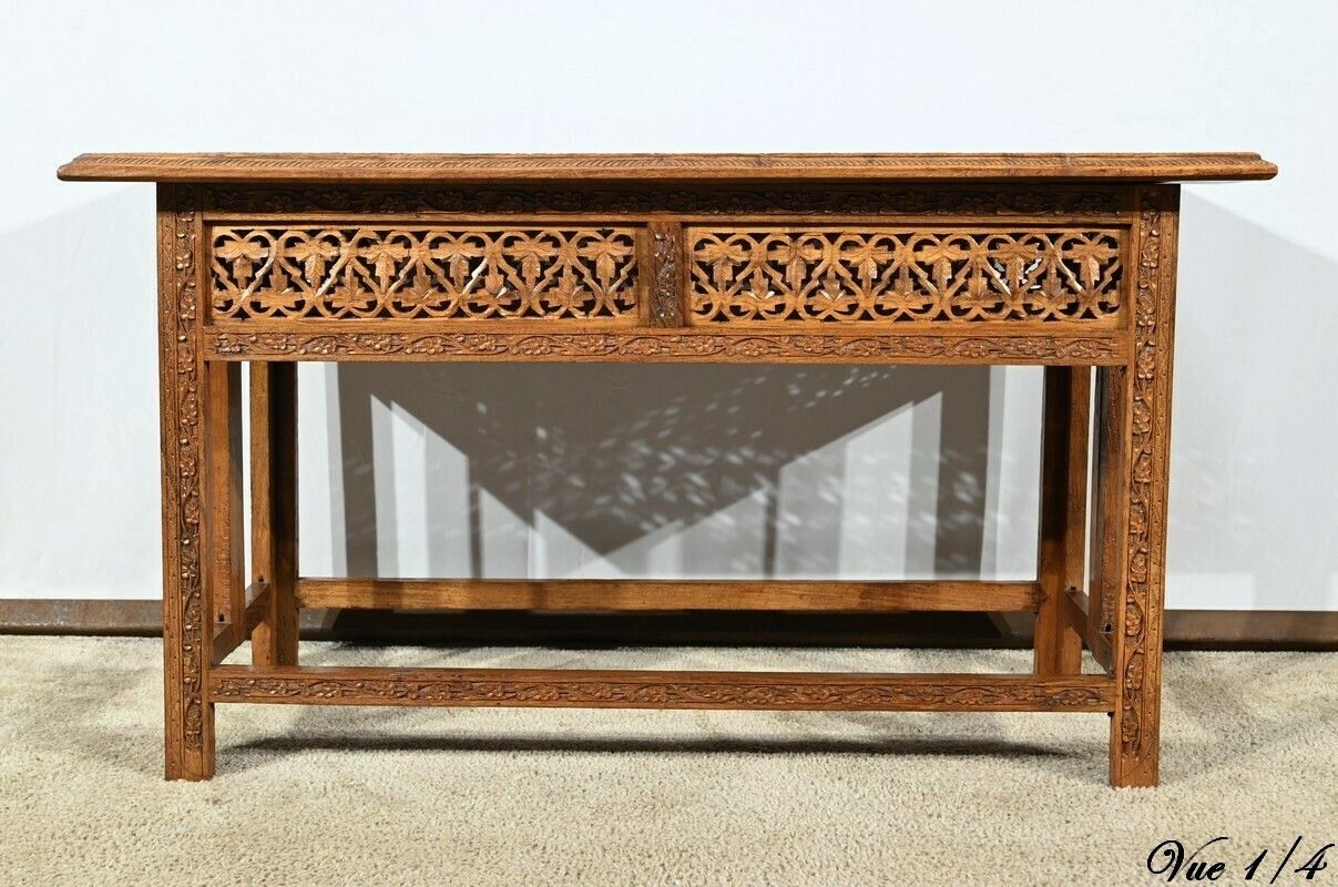 photo buy Oriental Folding Table In Exotic Wood – Early 20th Century