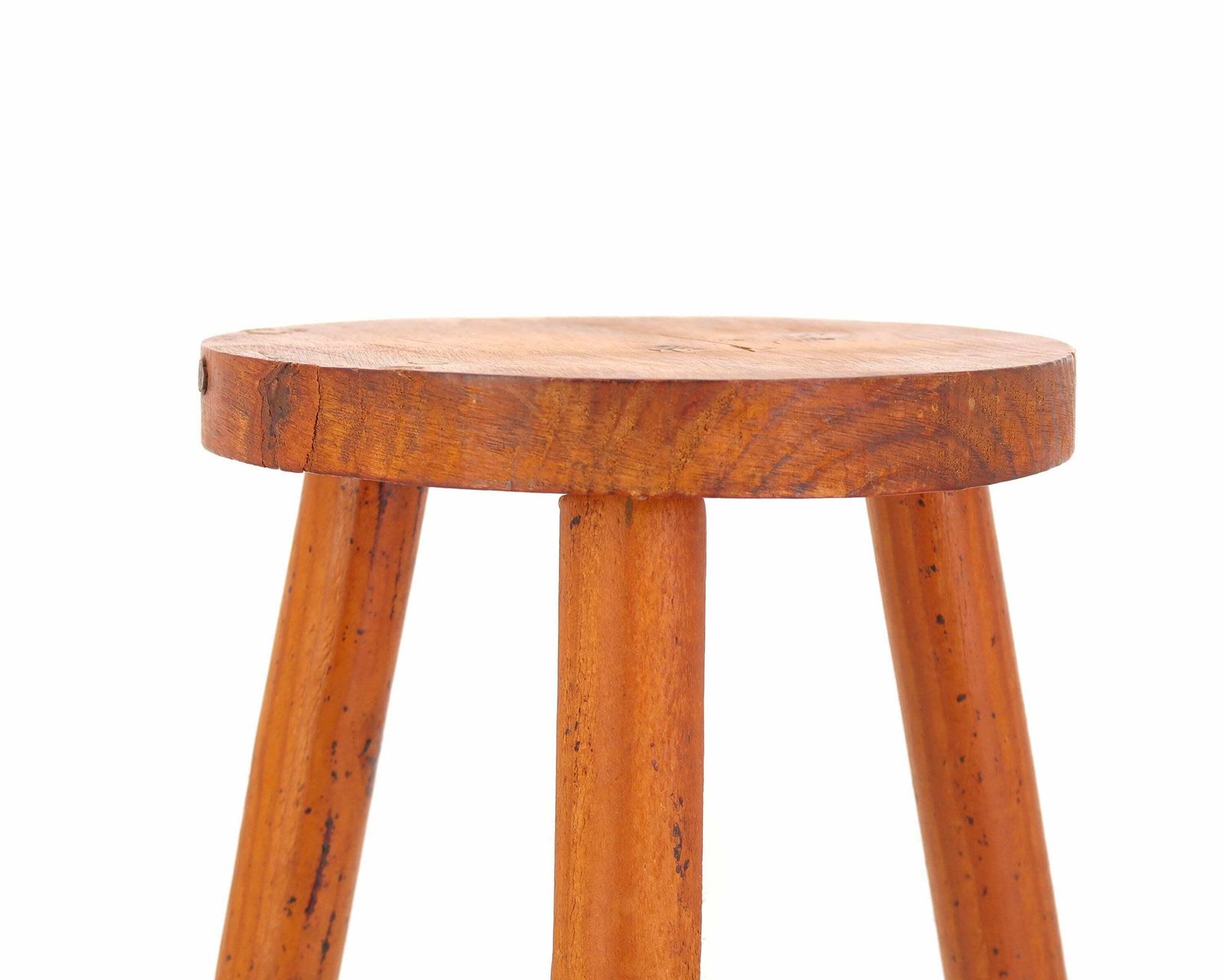 French Wooden Tripod Stool, 1950s / Furniture, Charlotte Perriand Style, Mountain Folk Art, Country, Rustic photo for sale