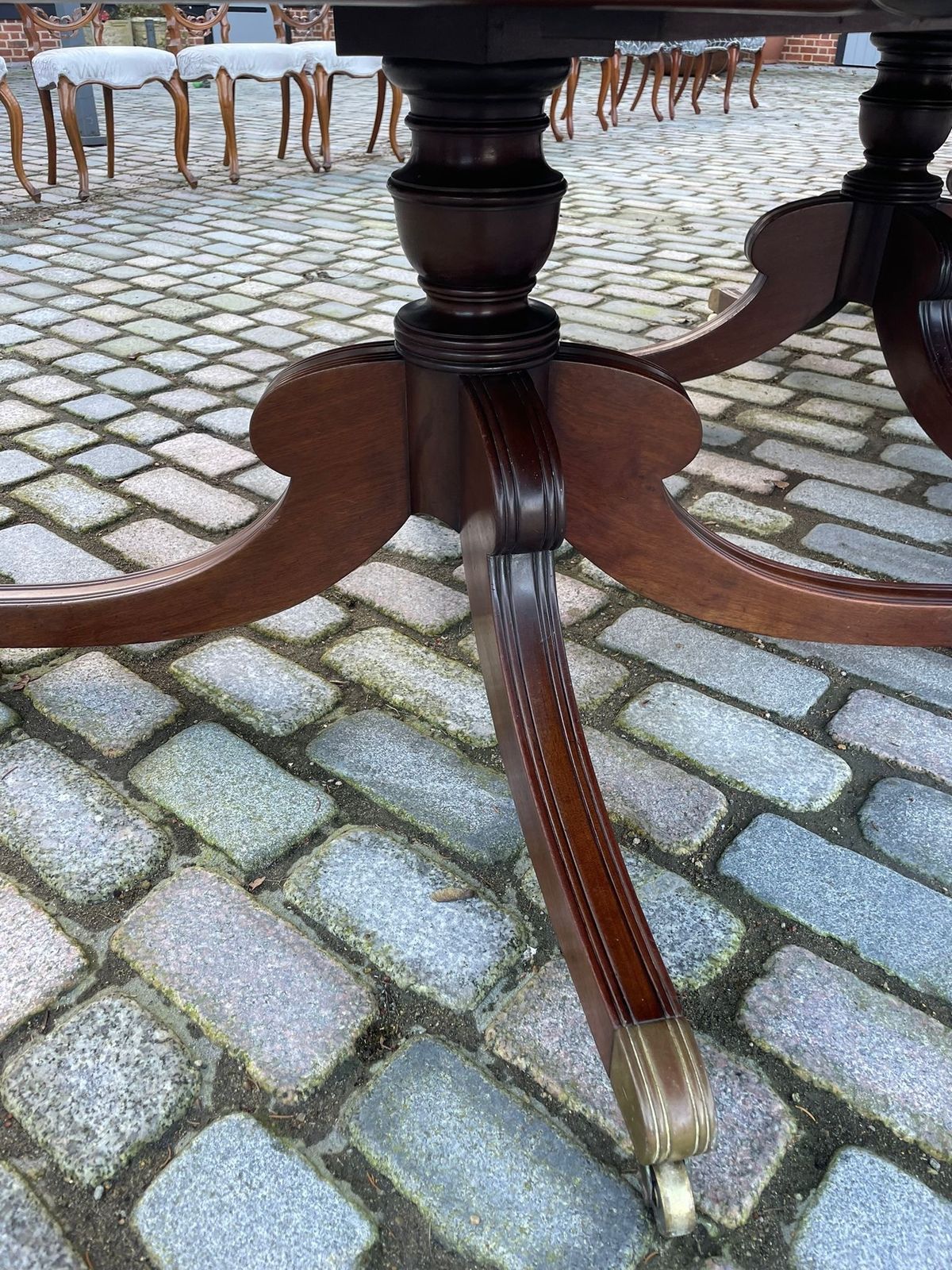 Rare 28 Seater 6 Pilar Antique Quality Mahogany Dining Table 72 X 161 X 609 Cm photo furniture