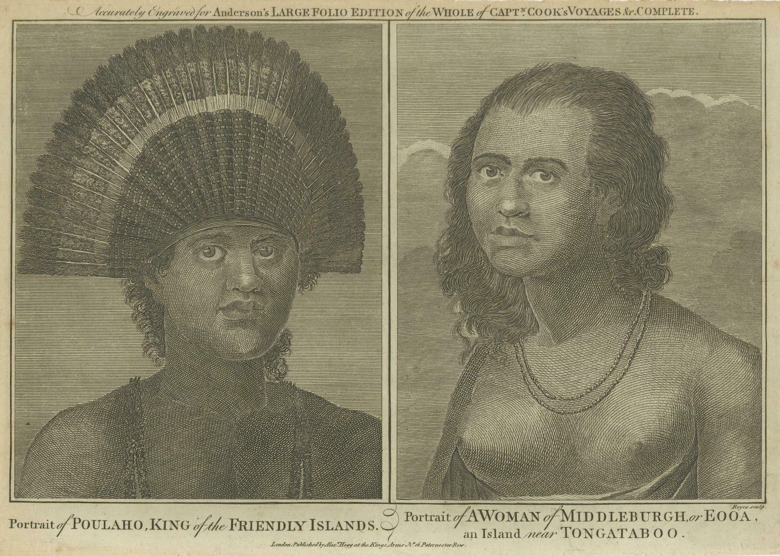 Regal Dignity And Island Beauty: King Poulaho Of Tonga And A Woman Of Eua, 1785 photo vinterior