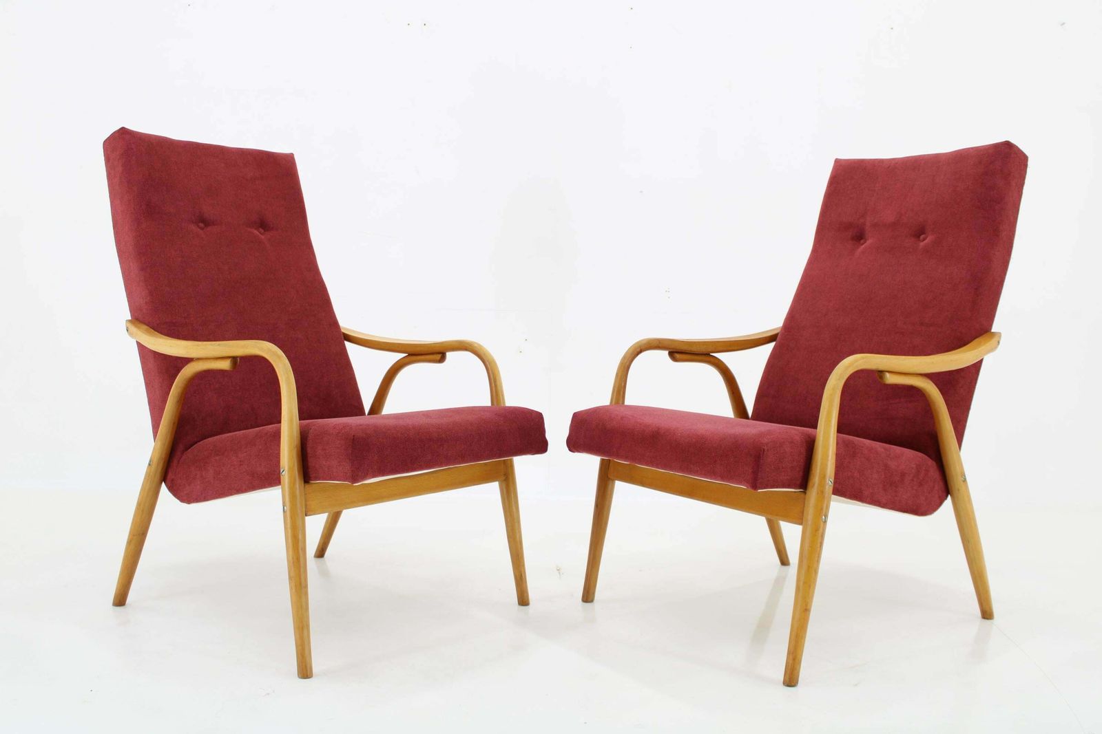 1960s Antonin Suman Pair Of Restored Armchairs