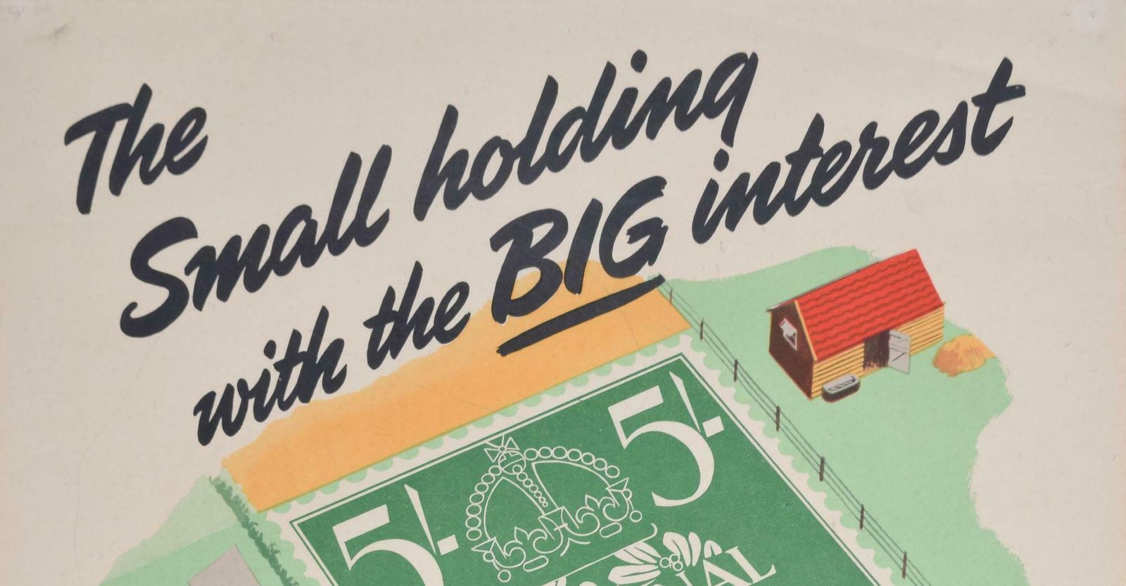 Savings Stamps   The Small Holding With The Big Interest Original Vintage Poster photo furniture