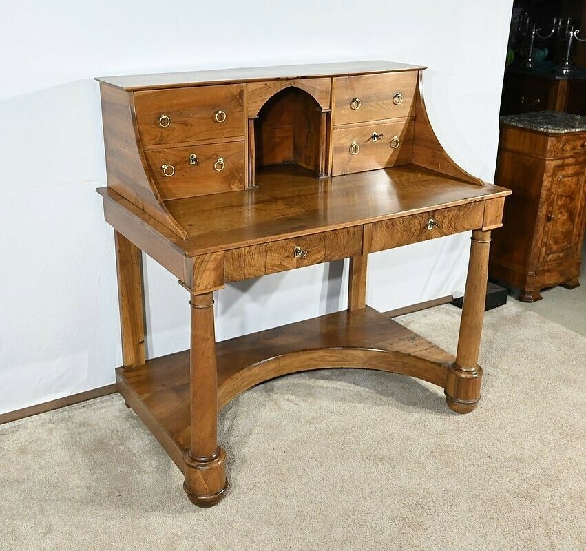 Rare Property Desk, In Walnut, Empire Period – Early 19th Century photo furniture