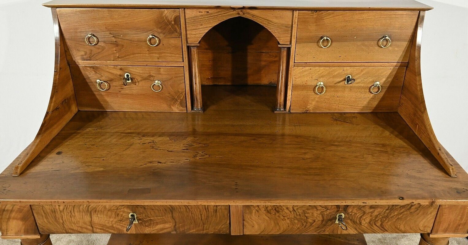 Rare Property Desk, In Walnut, Empire Period – Early 19th Century photo buy