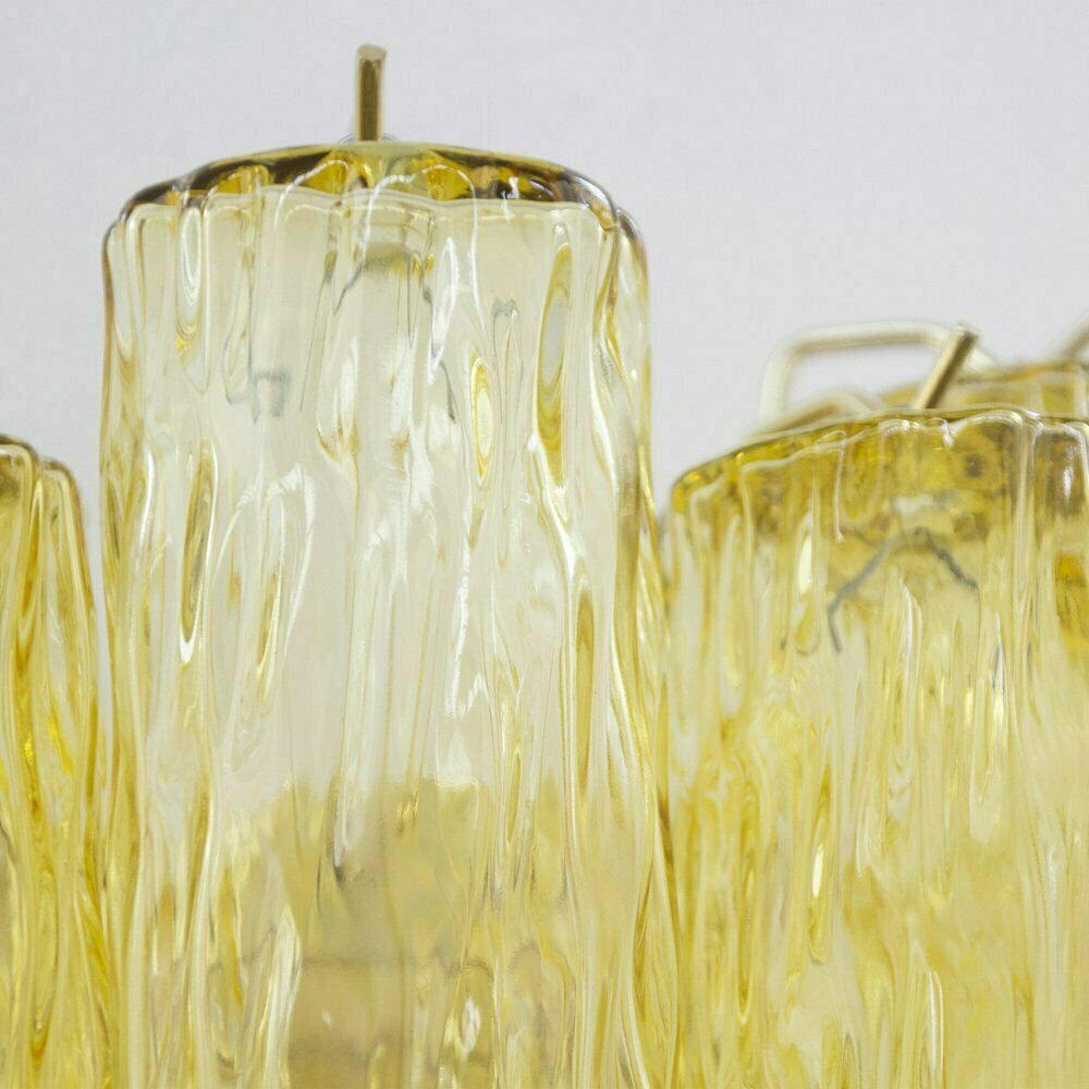 Lighting Wall Lamp In Yellow Decorated Murano Glass, Italy, 1990s photo