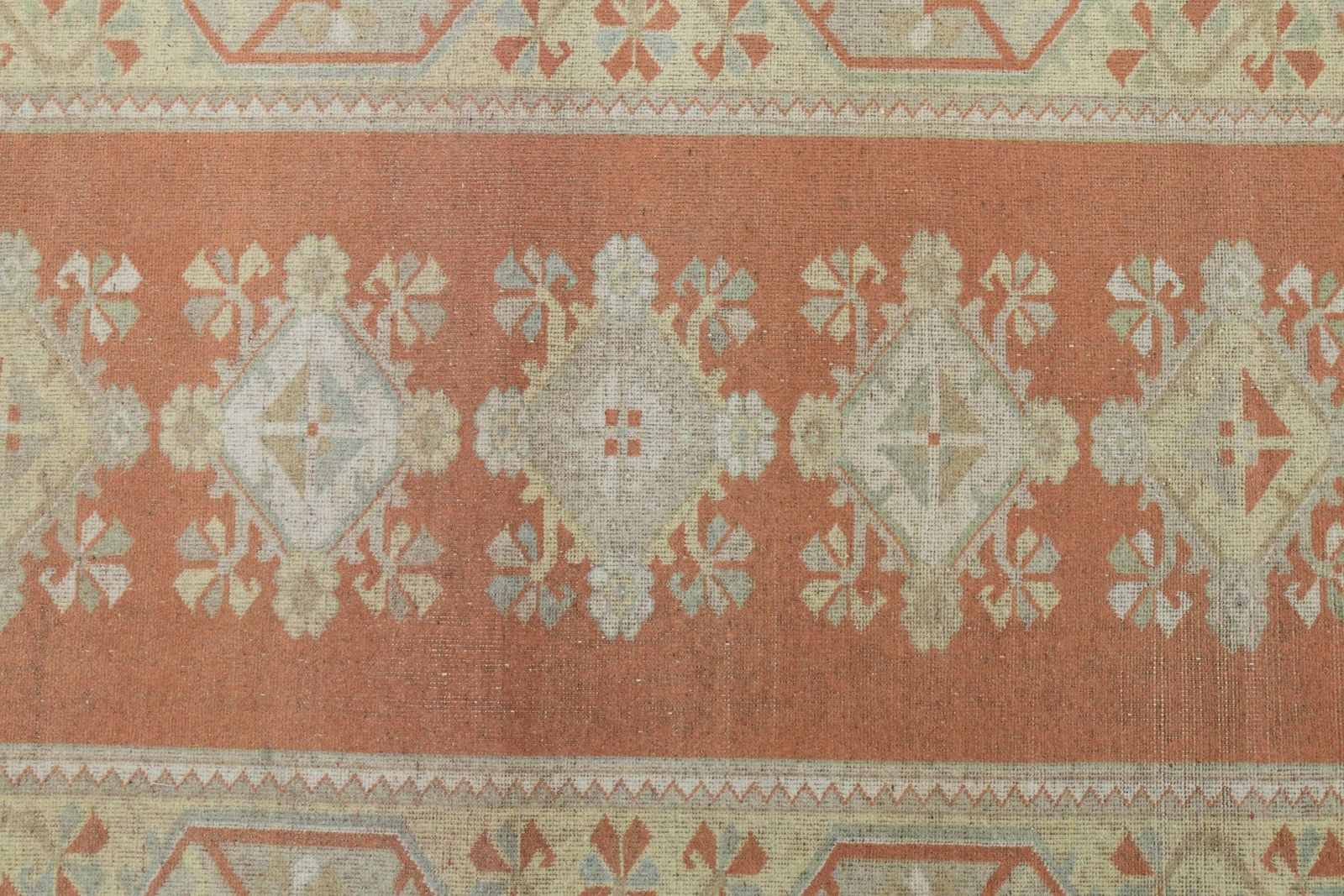 5x8 Antique Rug, Orange Beige Rug, Turkish Oushak Rug, Handmade Vintage Rug, 5x8 Area Rug, Living Room Rug, Washable Wool Rug, 5.2x8.1 Ft photo vintage
