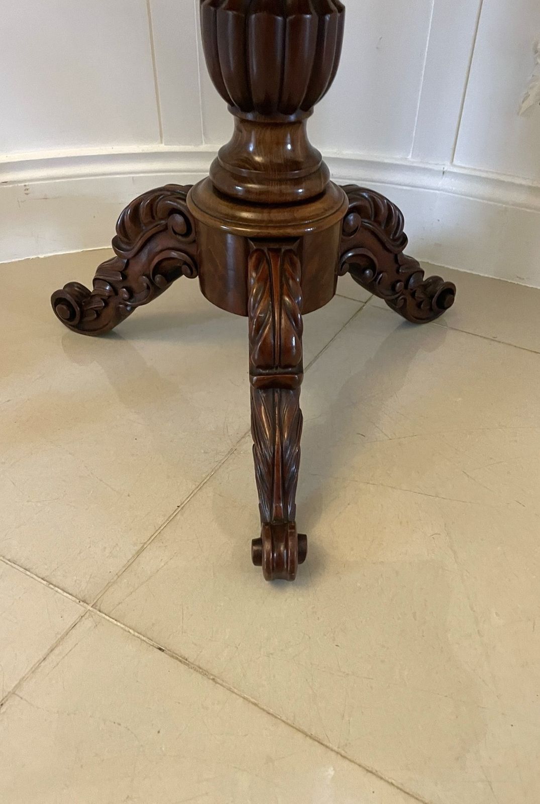 Furniture Antique 19th Century Quality Figured Mahogany Card Table photo