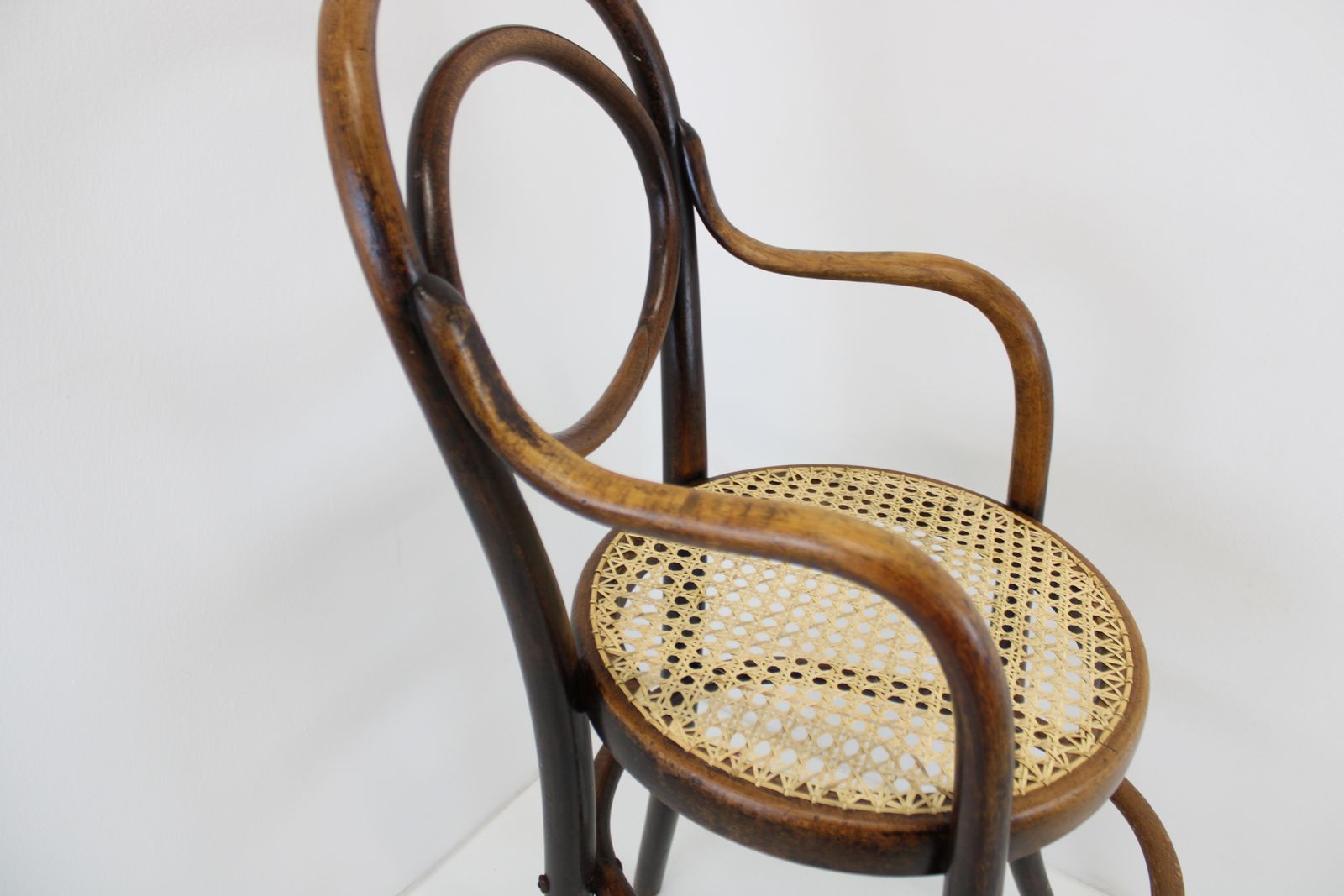 Antique Thonet Kids Chair/Model 1230 From 1890/Bentwood And Wicker Caned/Highchair/Gift For Kids/Restored/Designer Chair photo furniture