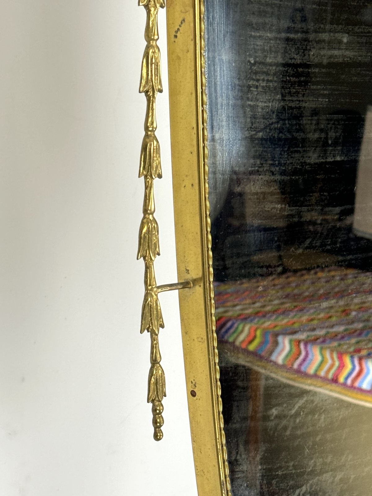 Mid Century Italian Mirror In Brass. Italy 1950s photo 1950.0