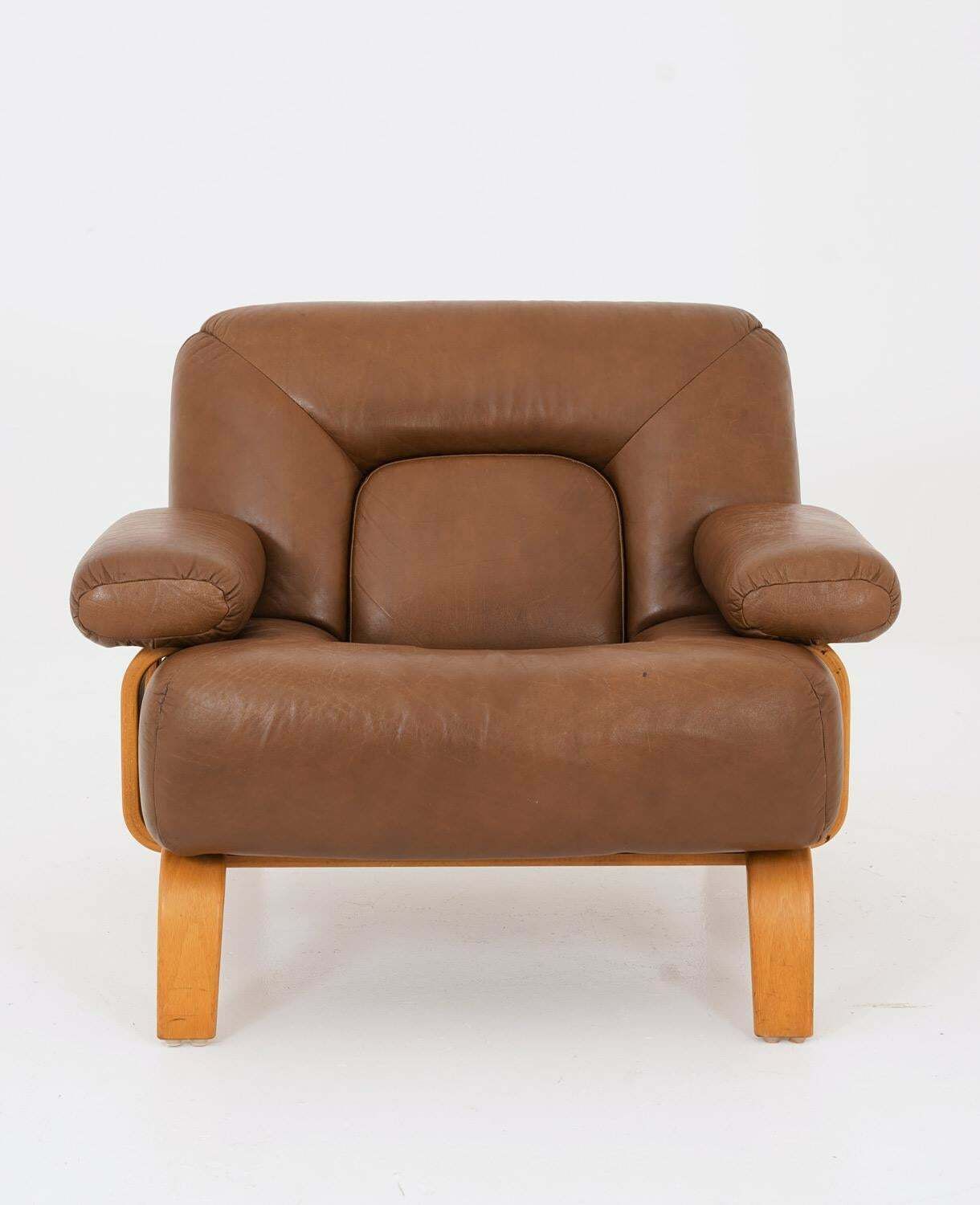 Midcentury Swedish Lounge Chairs "Bristol" By Gunnar Kentemo For Göte Möbler photo for sale