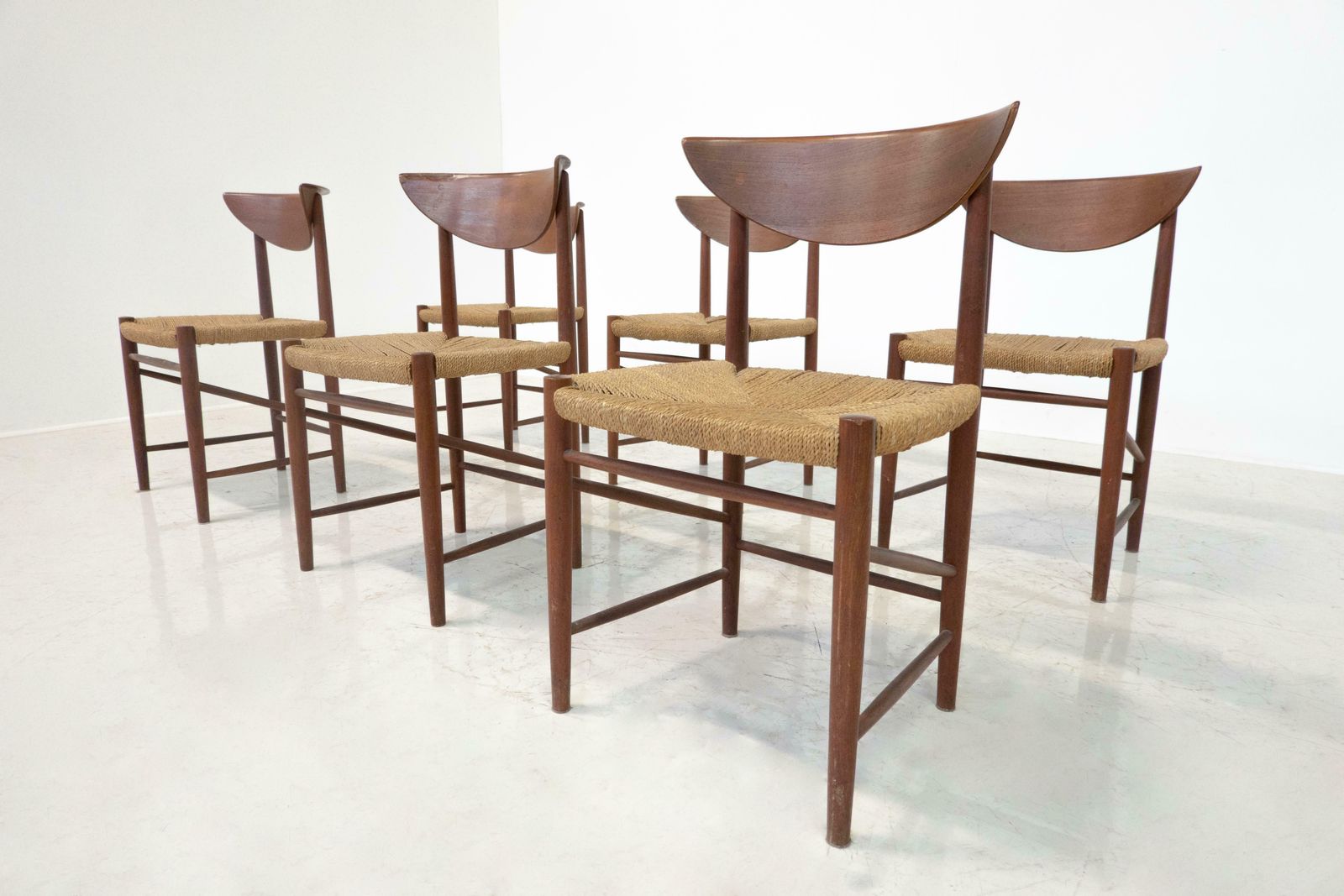 Mid Century Set Of 6 Chairs Model 316 By Peter Hvidt & Orla Mølgaard Nielsen photo 7024.0