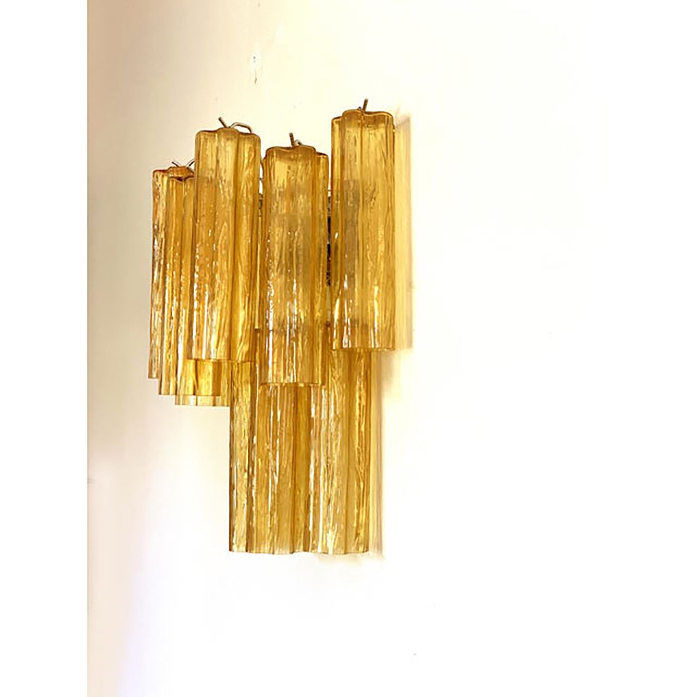Contemporary Amber “Tronchi” Wall Sconce In Venini Style photo furniture
