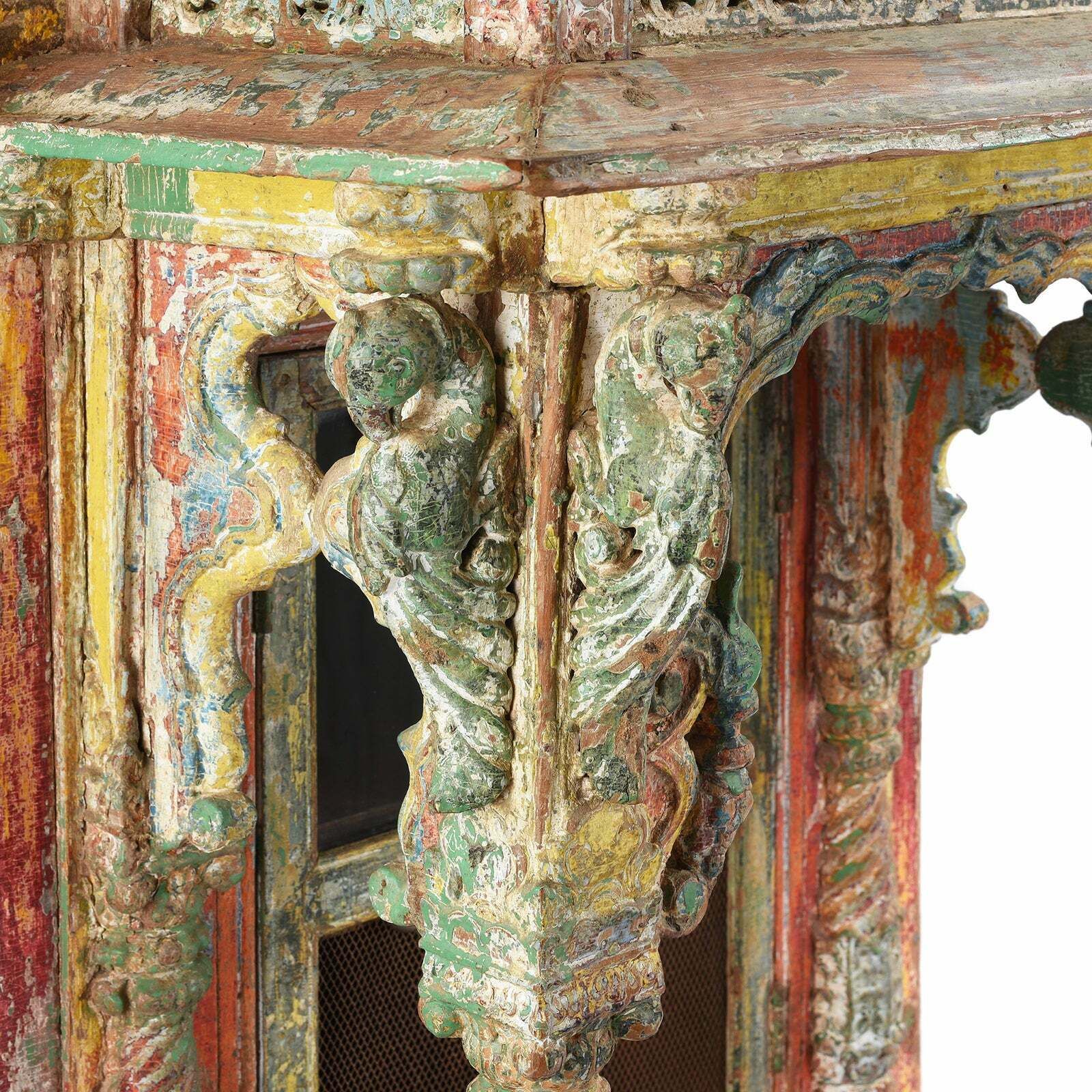 photo furniture Antique Painted Indian House Shrine From Gujarat, 18th Century