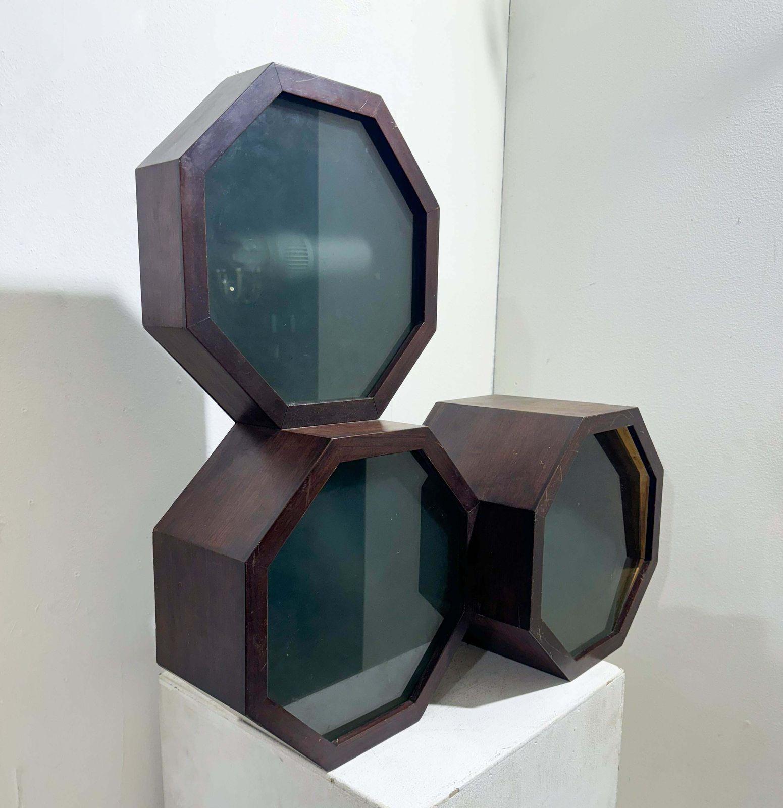 Mid Century Wooden Wall Light/ Ceiling Light, Italy, 1960s photo 1952.0
