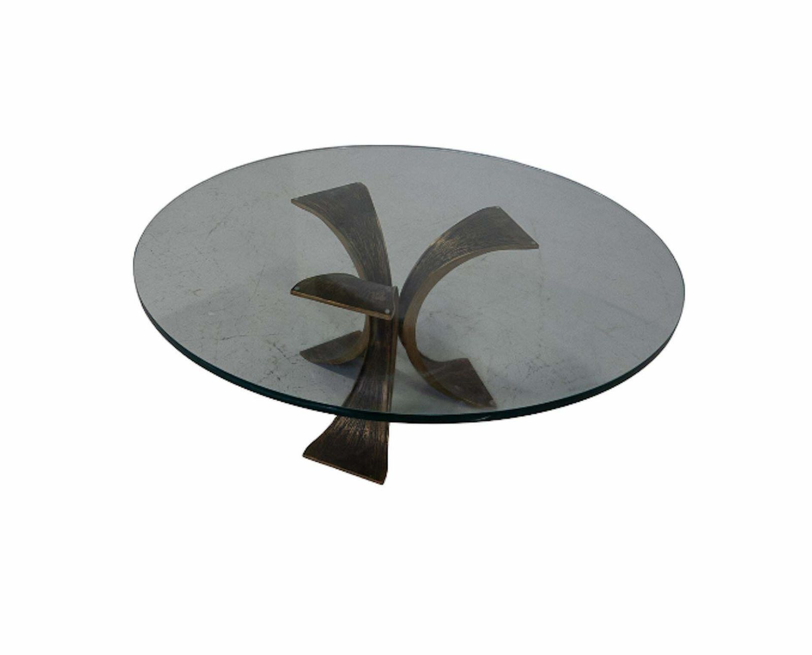 Mid Century Modern Glass And Bronze Coffee Table, Italy, 1960s £1,235.54 photo Furniture