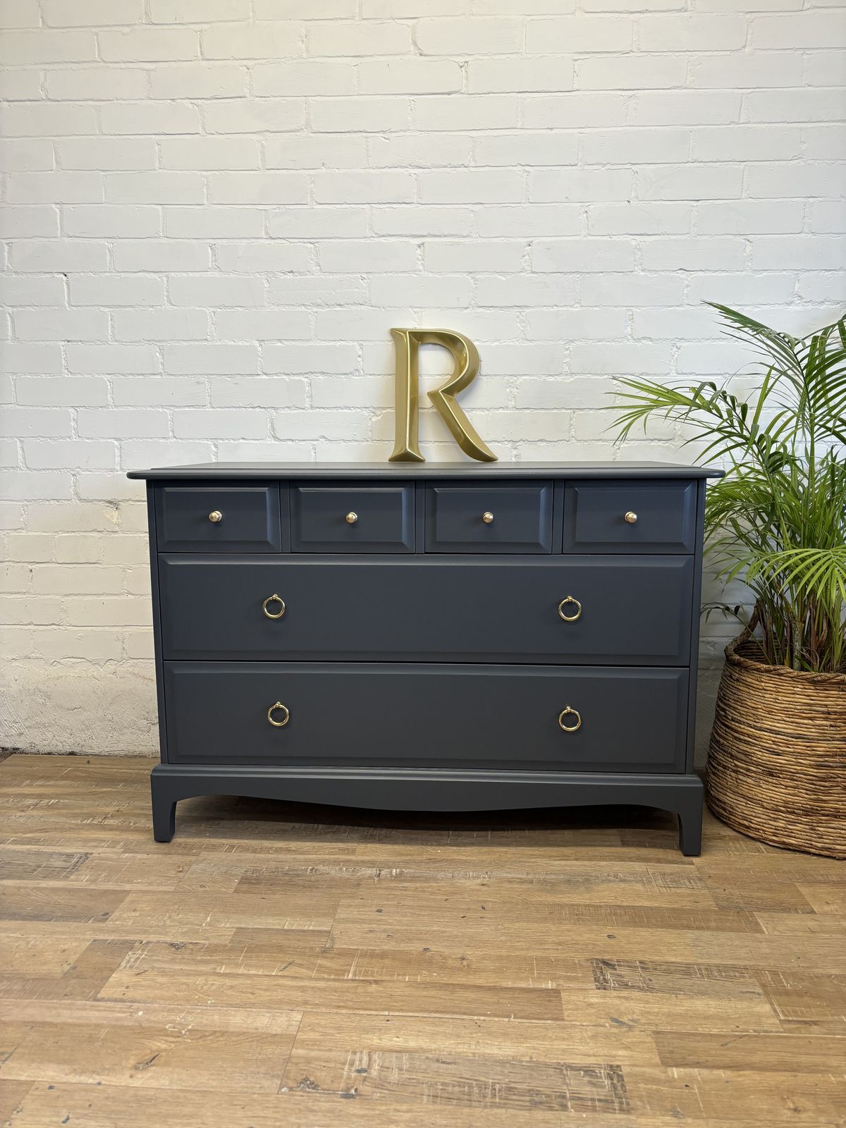Stag Minstrel 4 Over 2 Chest Of Drawers Dark Grey