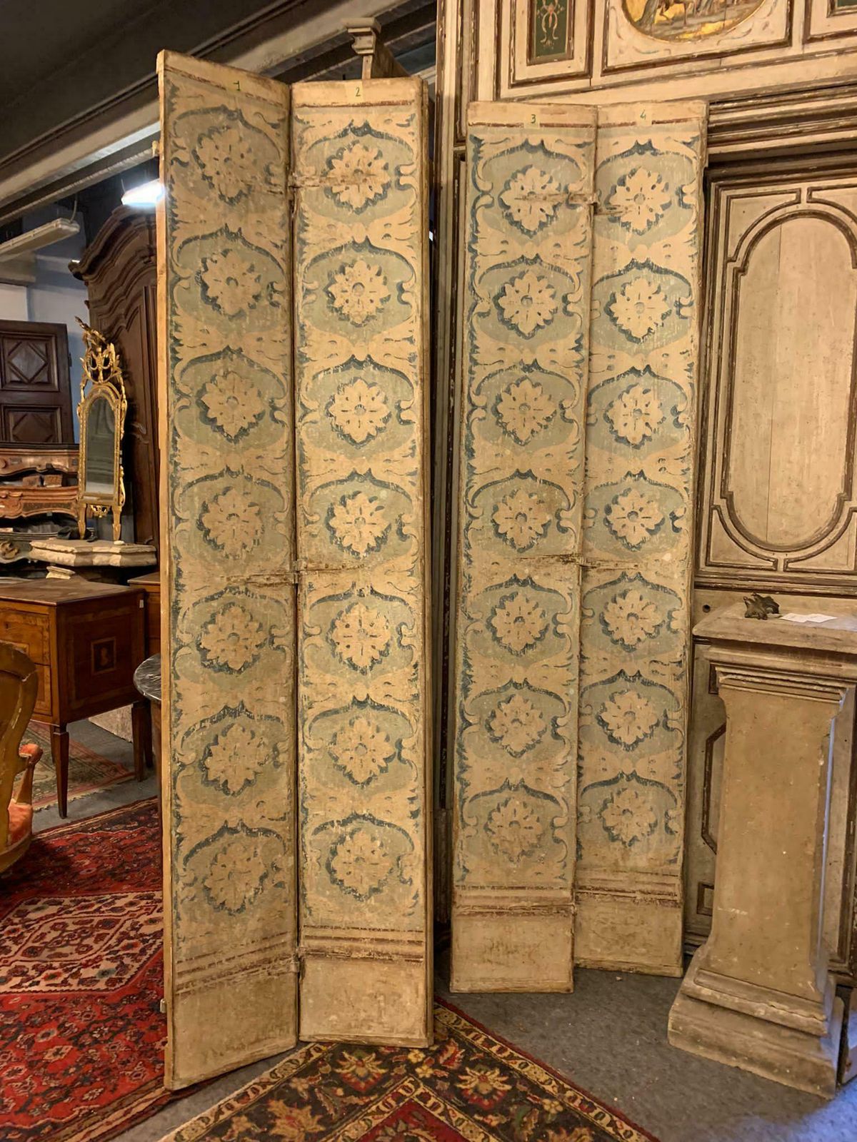 photo furniture 4 Leaf Door In Richly Painted Wood, From Venice, Italy