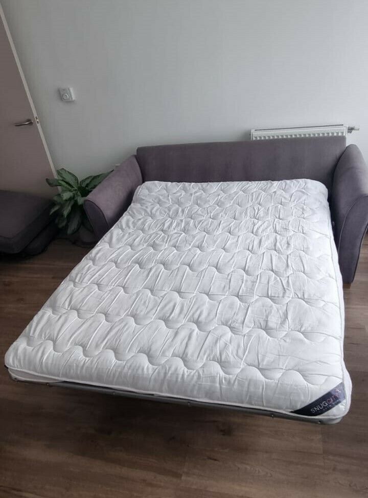 3 Seater Oakland Sofa With Deluxe Mattress In Grey With Bamboo Slate Scatters photo 290.0