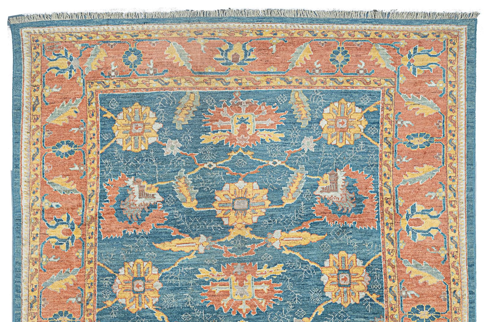 Antique Finished Ushak Carpet 376x312cm photo vinterior