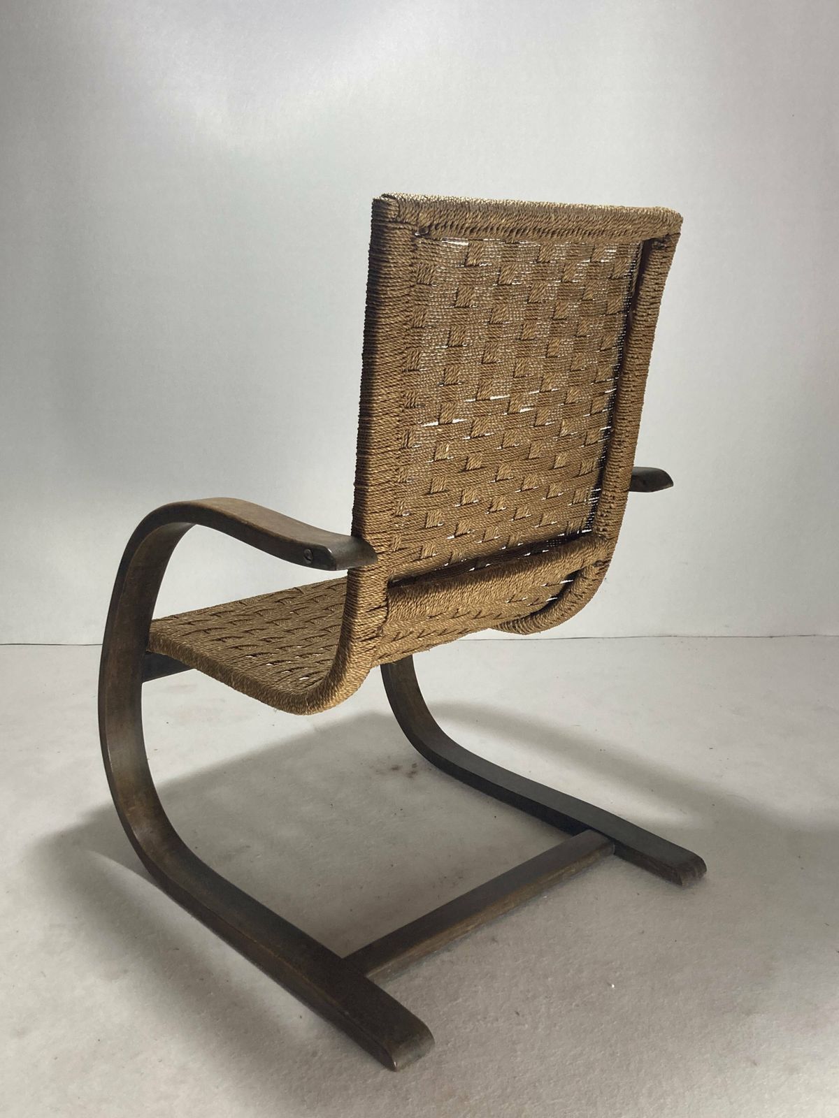 841.0 Cantilever Wicker Cord Chair, 1930s photo