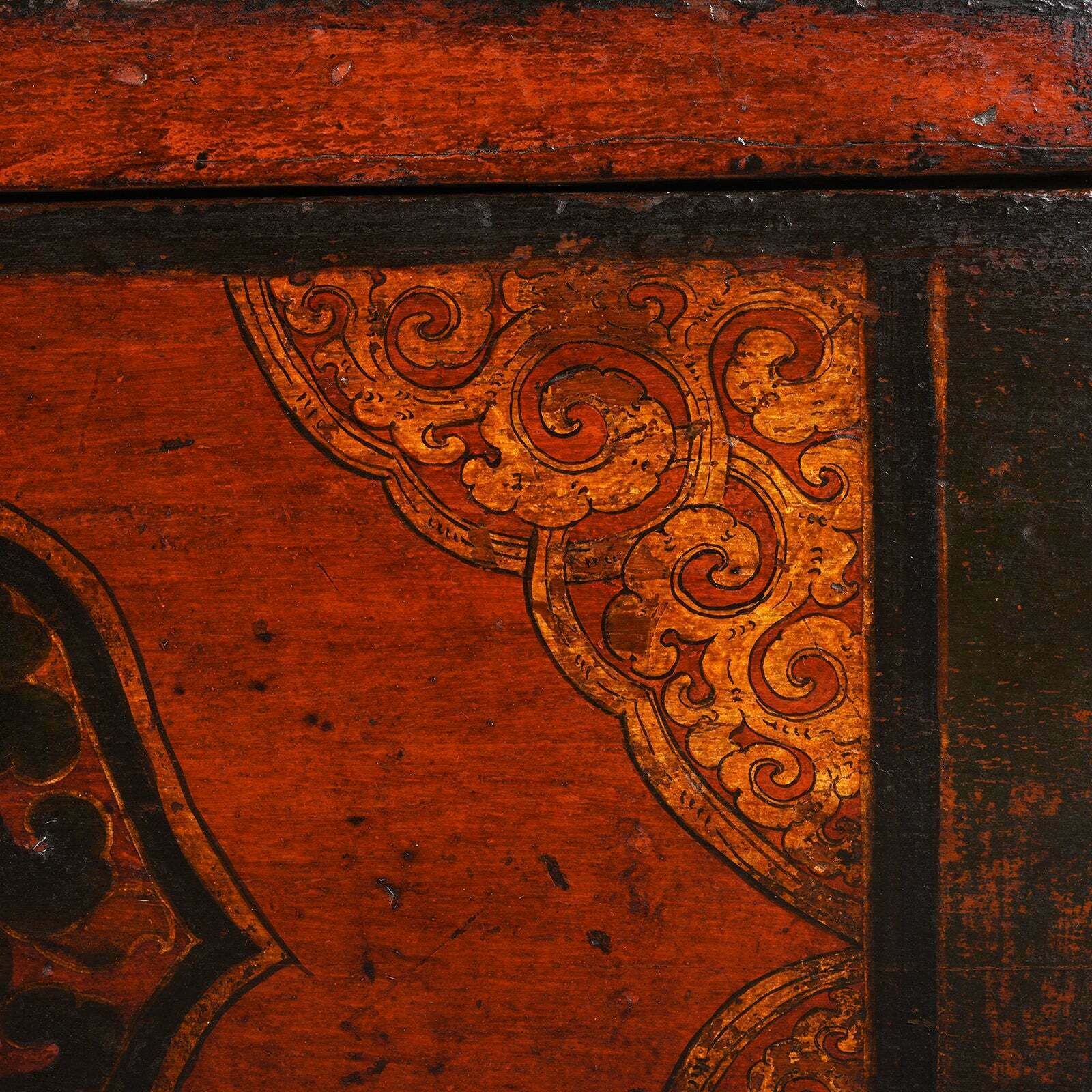 Antique Painted Tibetan Chest, 19th Century photo buy