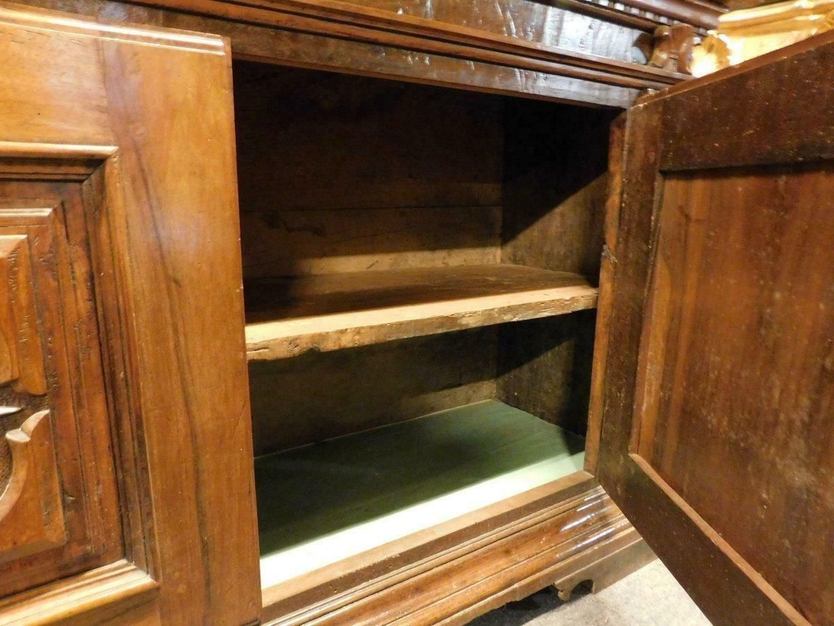 Double Body Cabinet In Richly Carved Walnut Wood, Tuscany photo 6069.0