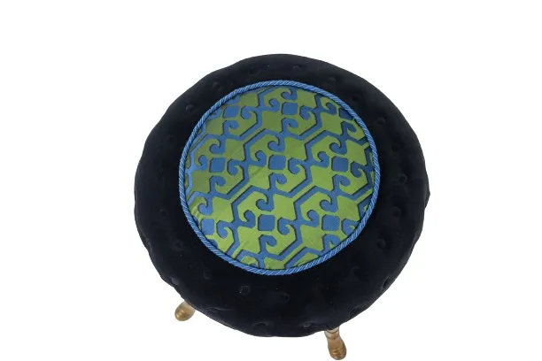 photo furniture Pouf In Gilded Wood In Imitation Of Bamboo. Circa 1880.