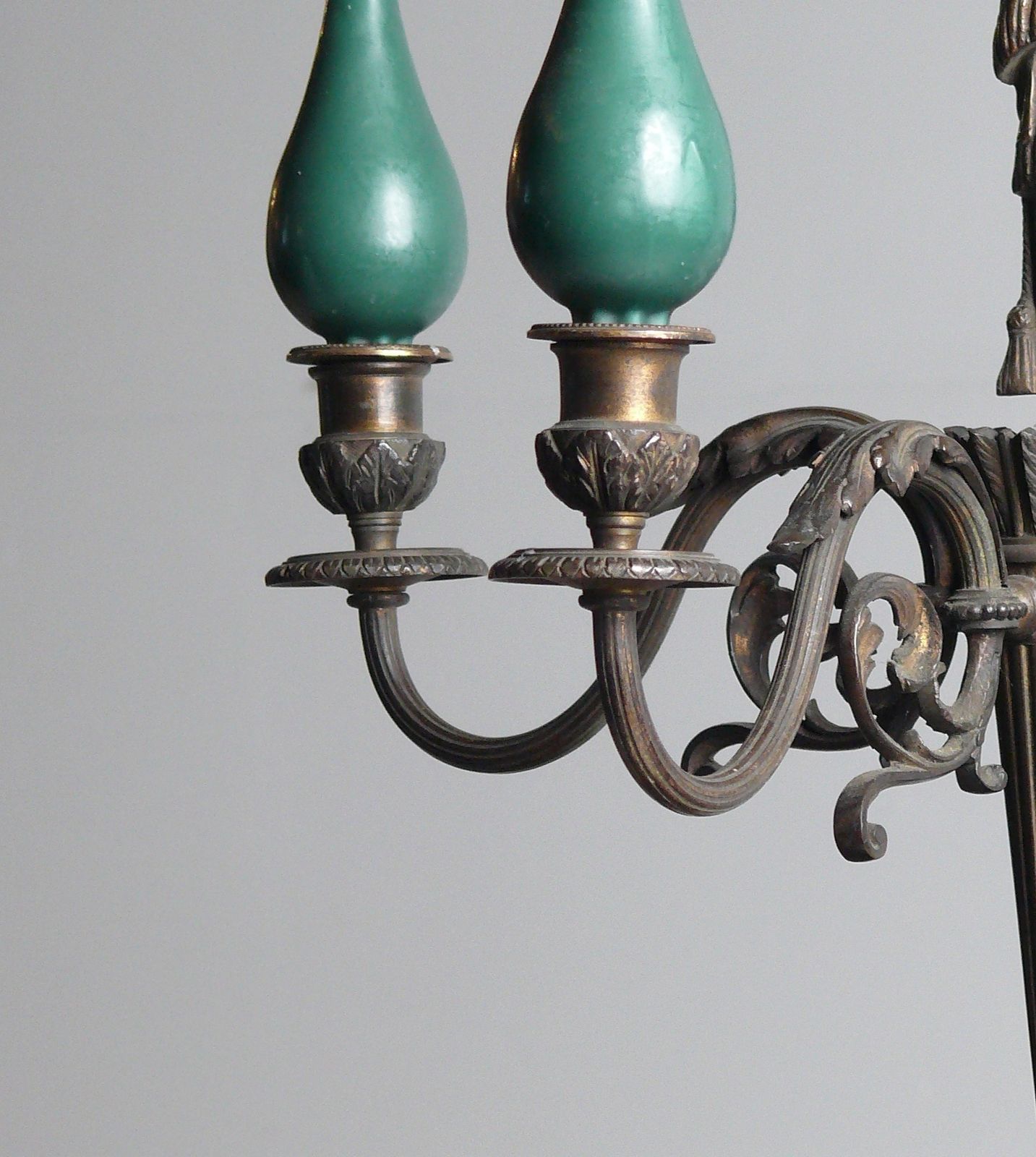 French Quill Of Arrows Gilt Brass Chandelier photo buy