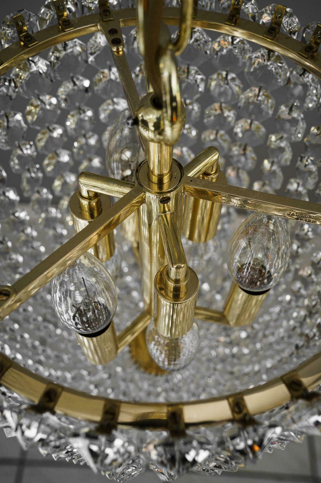 photo for sale Crystal Chandelier Around 1960s By J L Lobmeyr