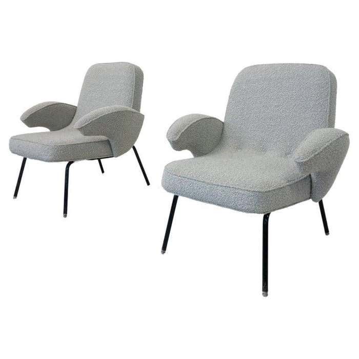 Mid Century Pair Of Armchairs 1950s  New Upholstery photo vinterior