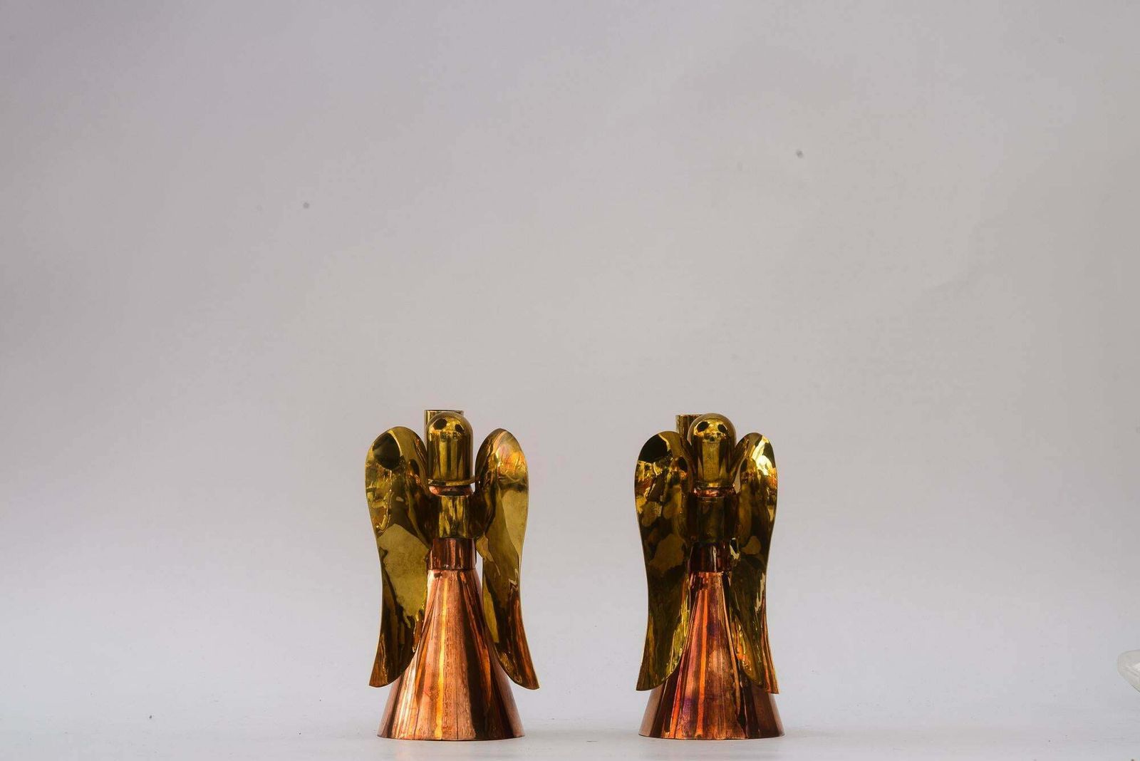 2 Candle Holder In Angel Shape Vienna Around 1950s photo for sale