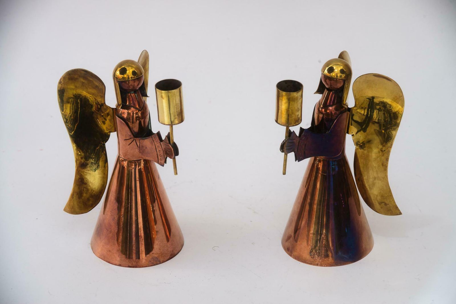 2 Candle Holder In Angel Shape Vienna Around 1950s photo 676.0