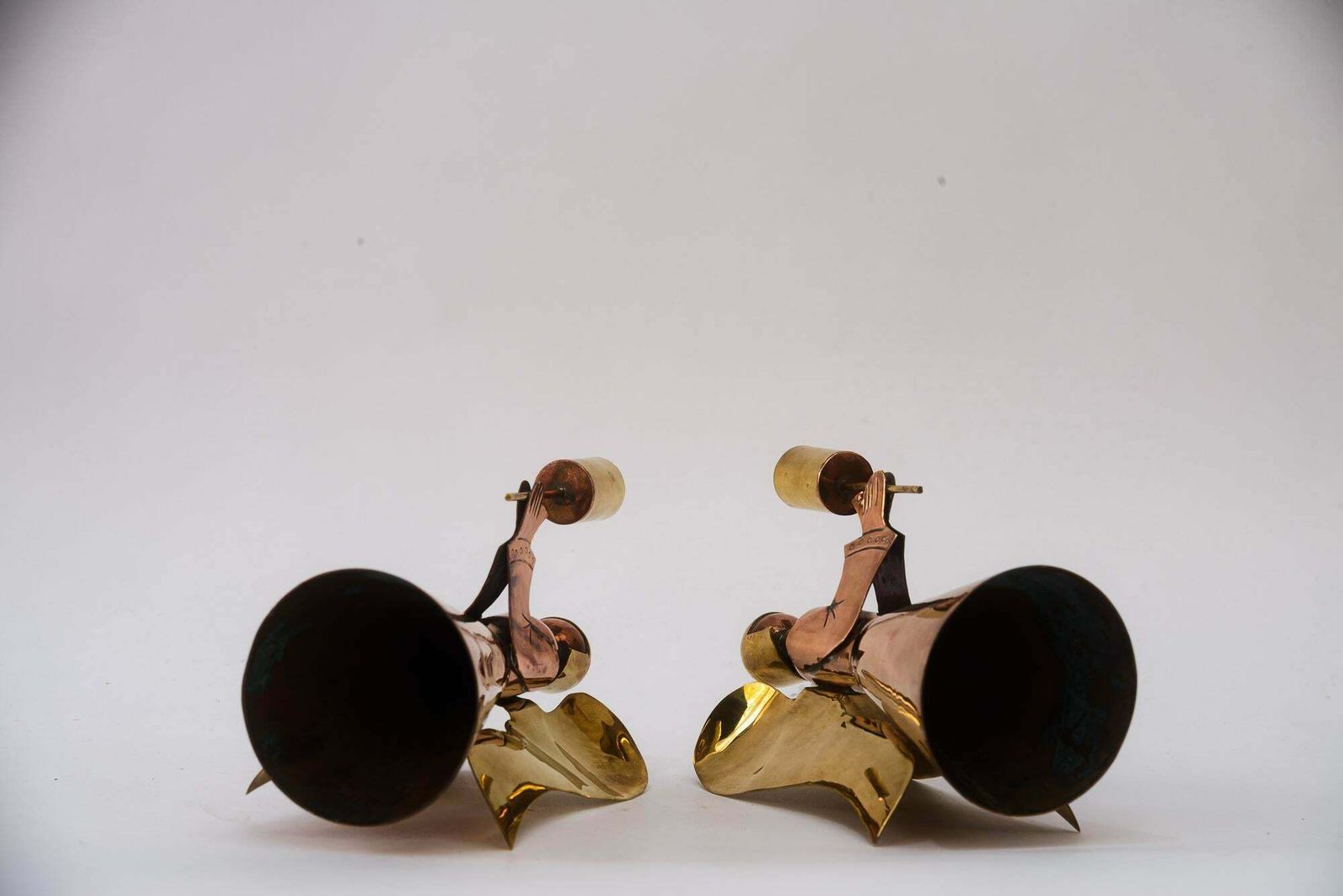 2 Candle Holder In Angel Shape Vienna Around 1950s photo buy