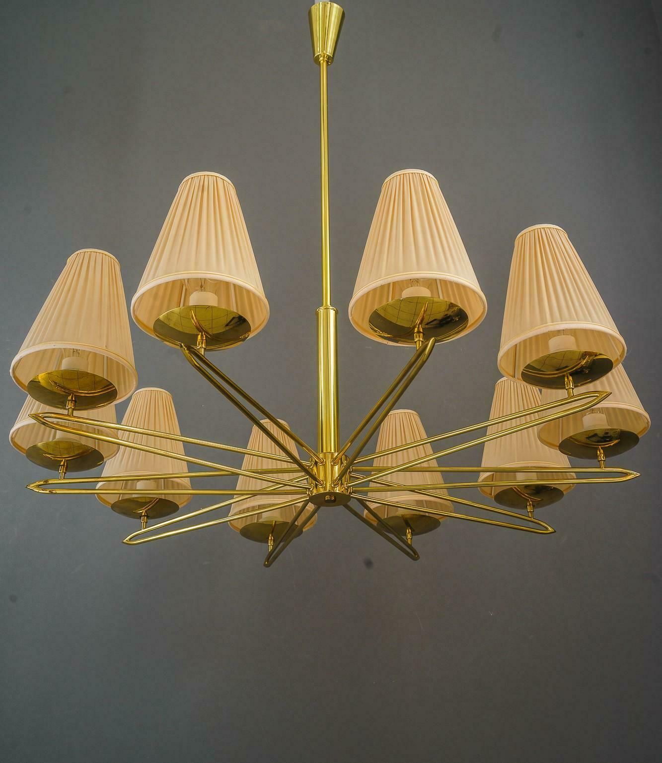 Big Rupert Nikoll Chandelier 10 Arms Vienna Around 1960s photo furniture