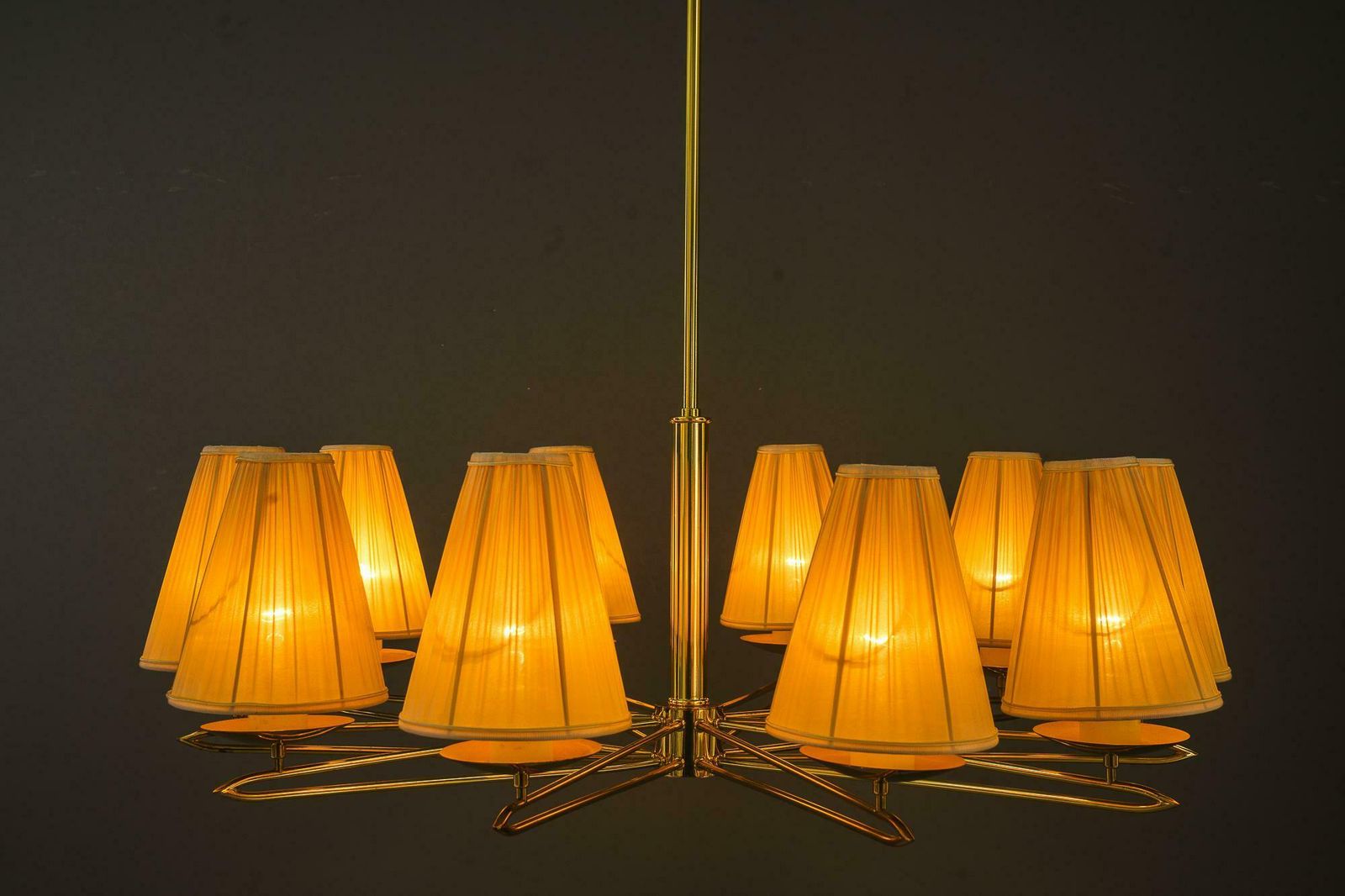 Big Rupert Nikoll Chandelier 10 Arms Vienna Around 1960s photo Lighting