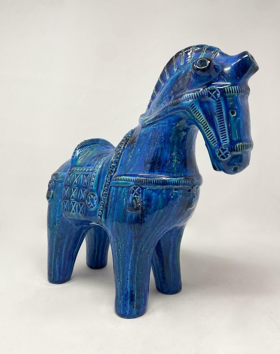 Mid Century Modern Horse Ceramic Sculpture By Aldo Londi, Italy, 1960 photo for sale