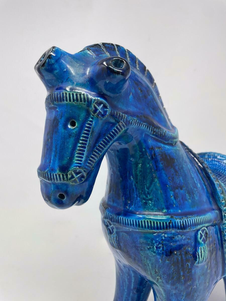 photo furniture Mid Century Modern Horse Ceramic Sculpture By Aldo Londi, Italy, 1960