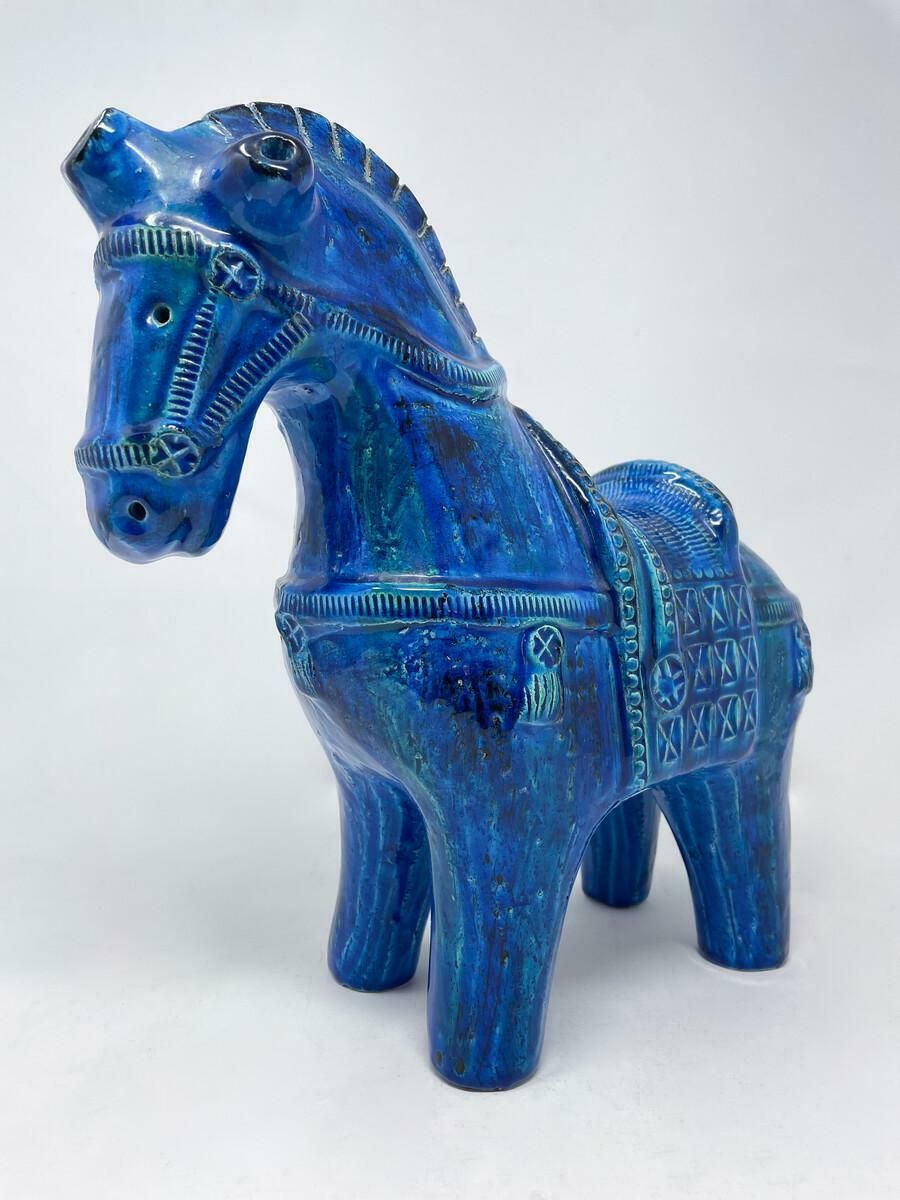 photo for sale Mid Century Modern Horse Ceramic Sculpture By Aldo Londi, Italy, 1960