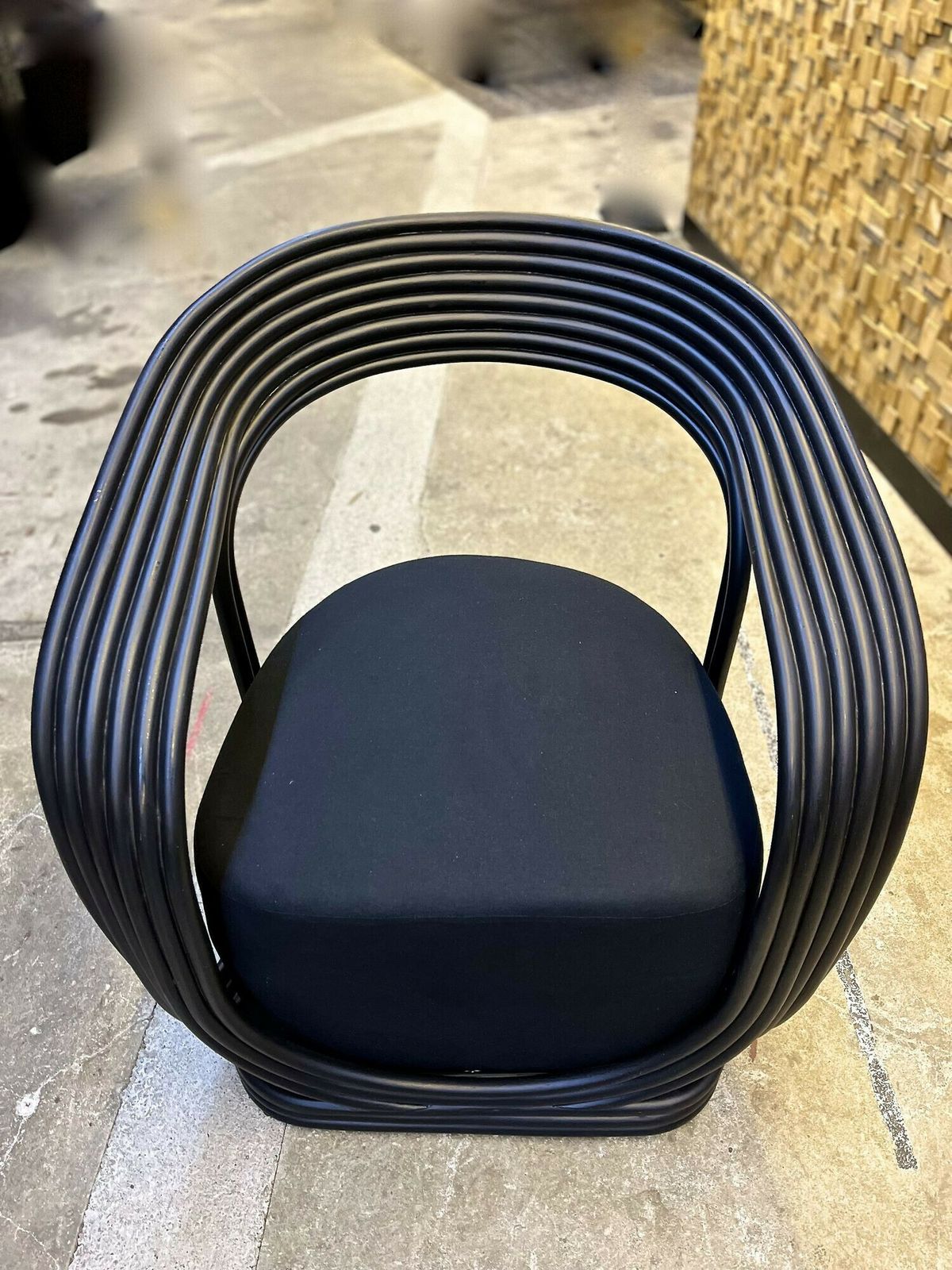 Contemporary Modern Black Bamboo Bentwood Armchair, Idn 2023 photo furniture