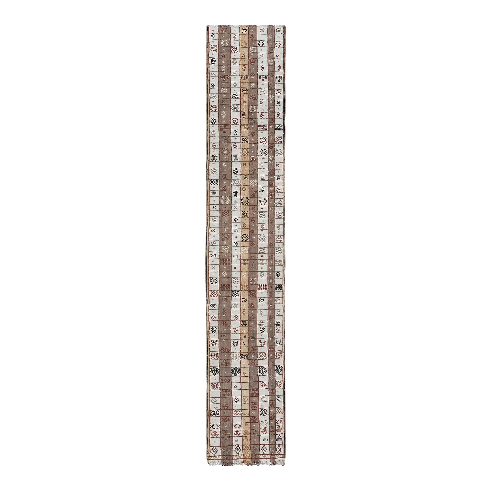 Turkish Jajim Striped Kilim Runner 60 X 343 Cm