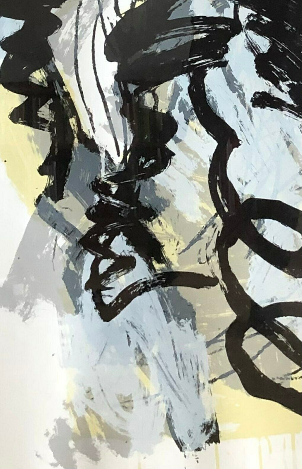 Large Original Danish Abstract Lithographic Print By Artist Peter Mandrup (1948 2009) photo Art