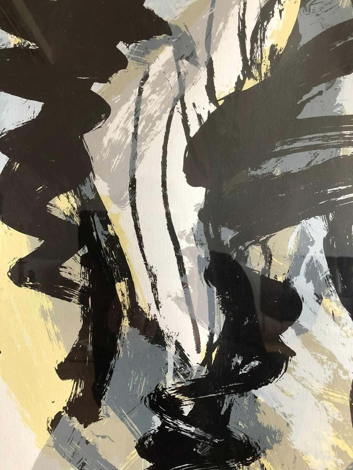 Large Original Danish Abstract Lithographic Print By Artist Peter Mandrup (1948 2009) photo 335.0