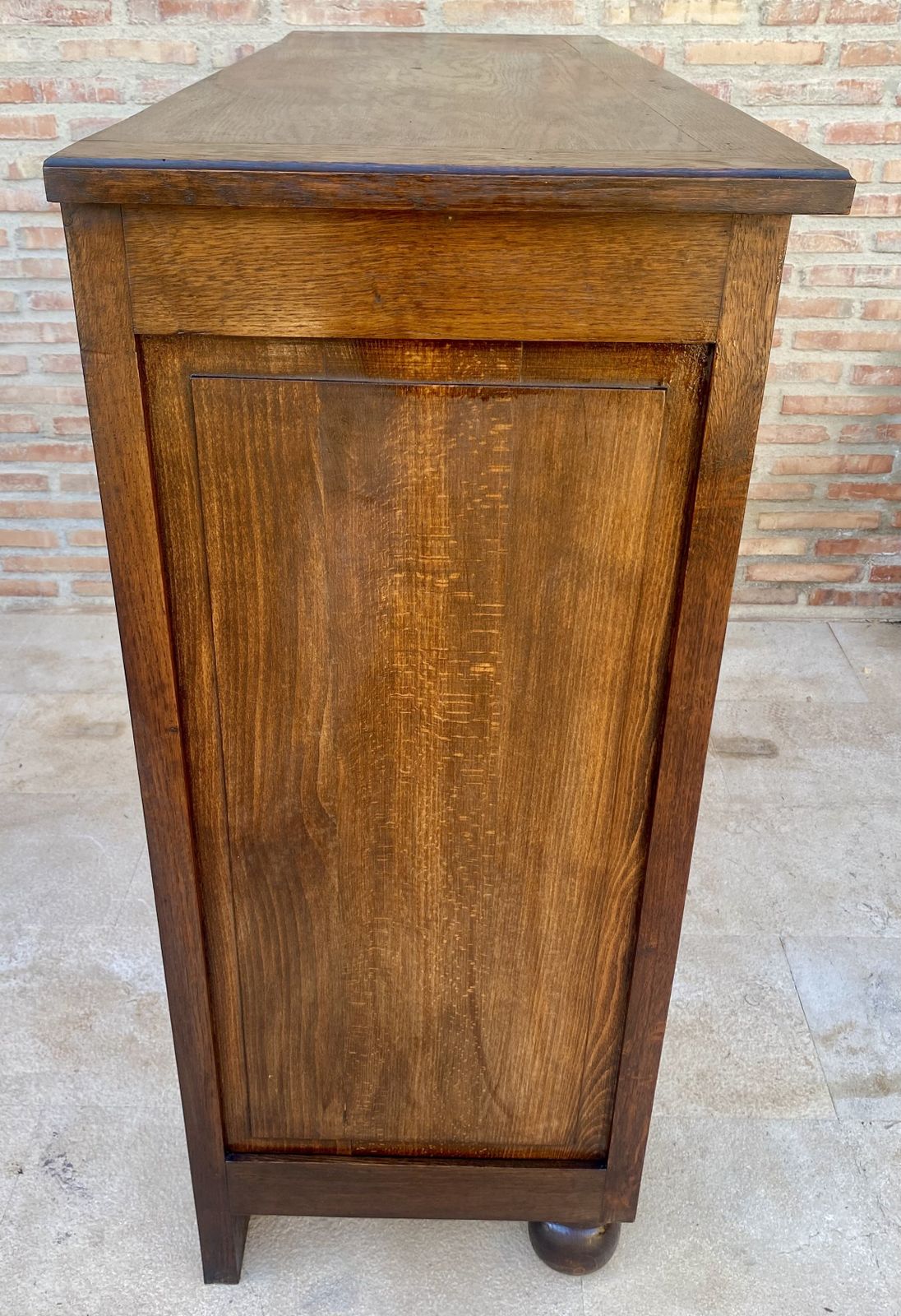 photo vinterior 19th French Walnut Two Door Buffet Cabinet With Round Legs