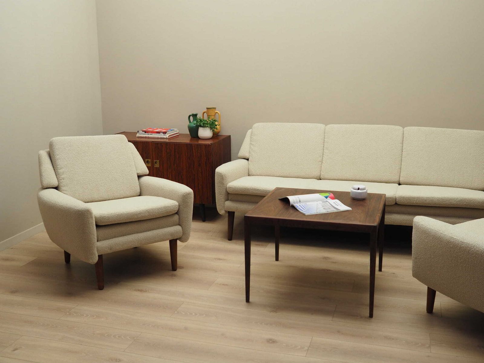 Cream Armchair  Danish Design 1970s Production Denmark photo for sale