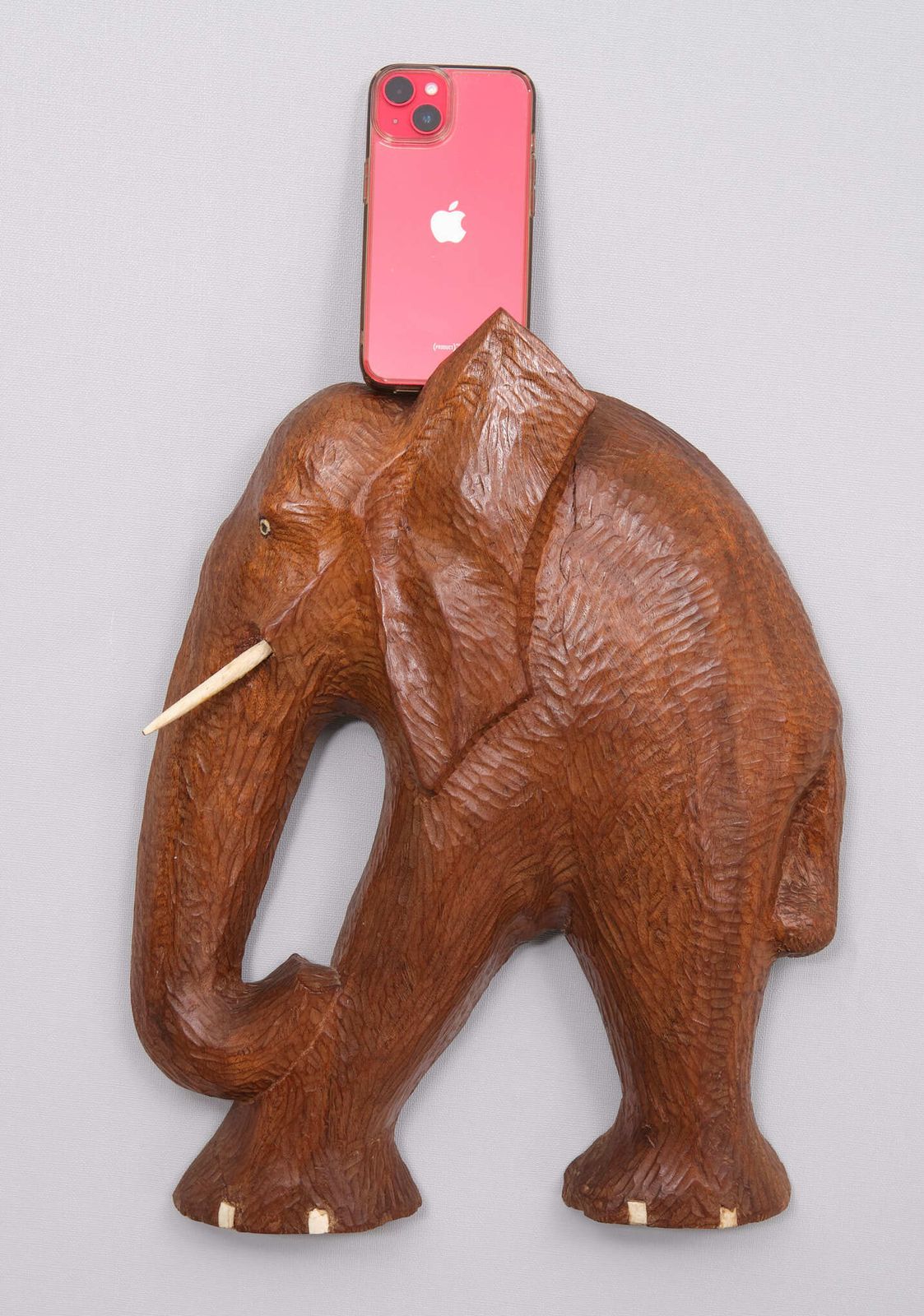 Houten Wanddecoratie Olifant, Ca. Jaren 1960, Azië photo 255.0