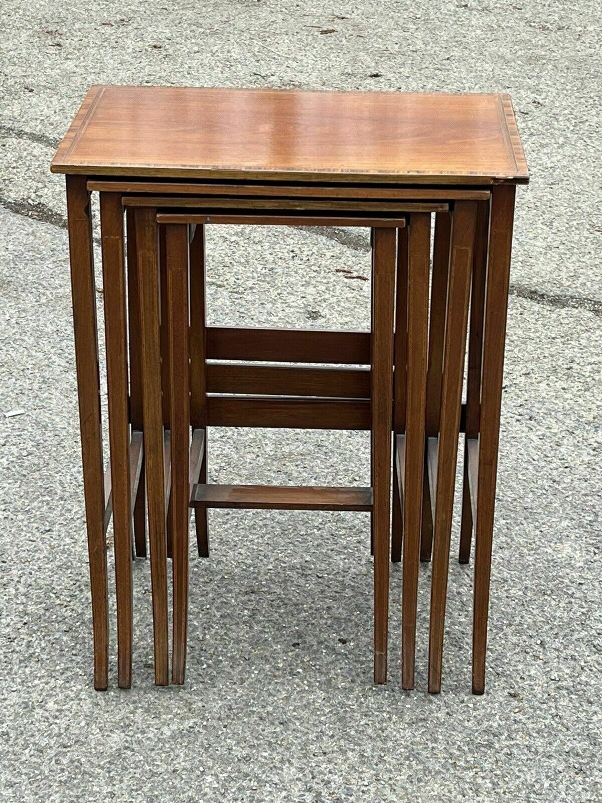 Victorian Mahogany Quartetto Nest Of Tables, Perfect Coffee / Lamp Tables photo 659.0