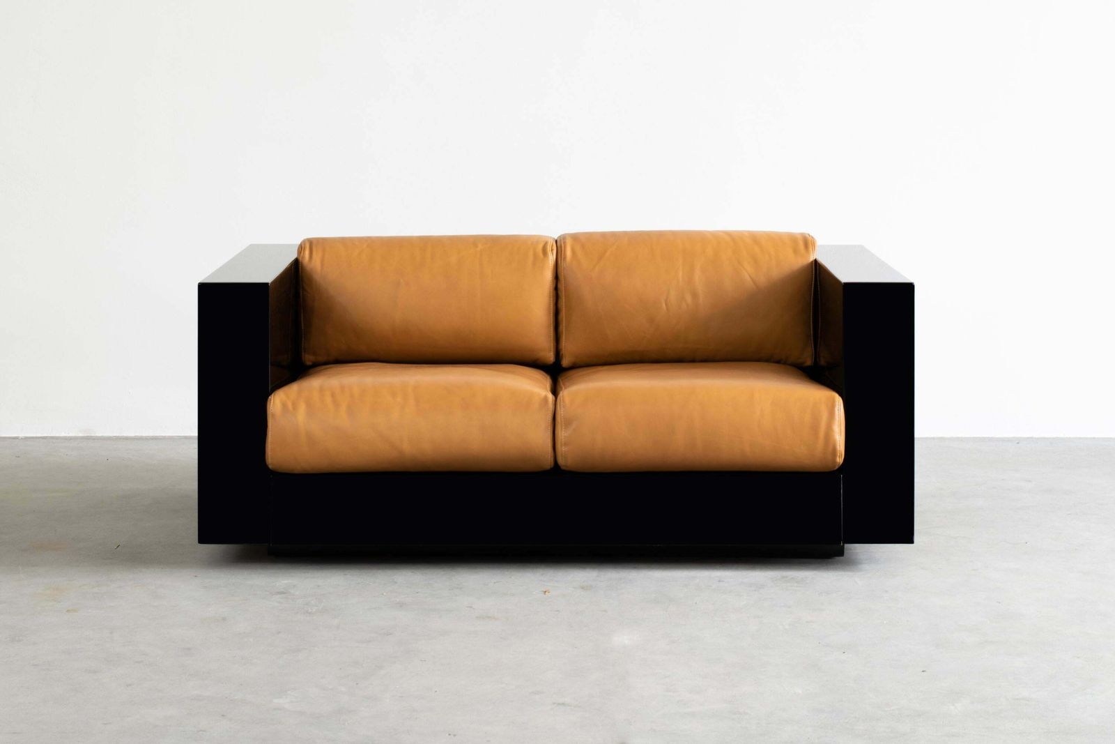 photo for sale Massimo & Lella Vignelli Black Saratoga Living Room Set By Poltronova 1960s